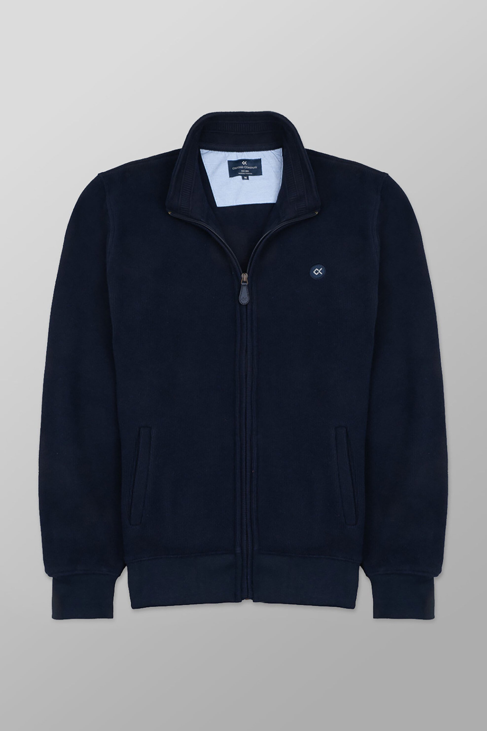 Oxford Company ανδρική ζακέτα φούτερ Regular Fit - F214-JW60.01 Μπλε Σκούρο