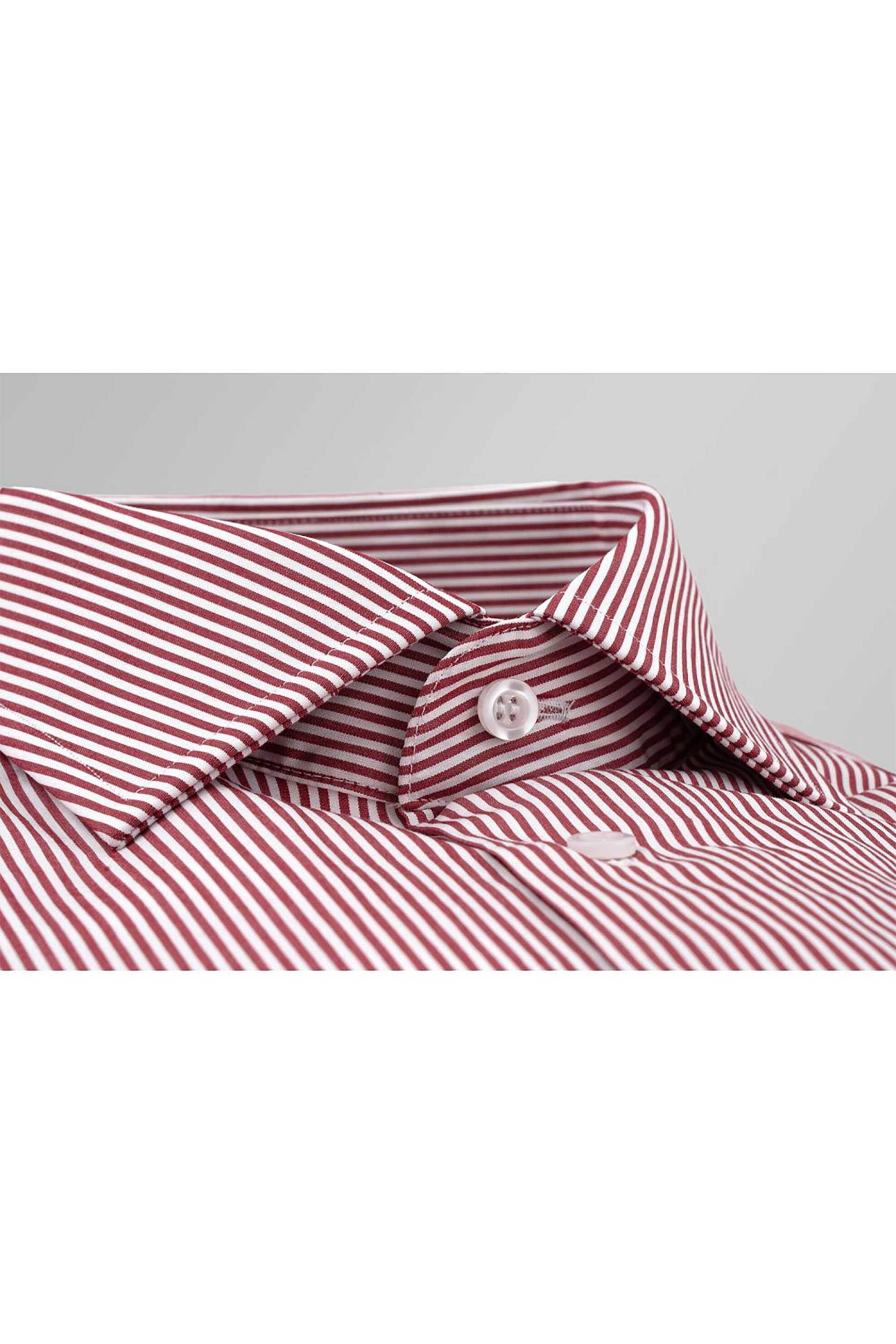 Oxford Company Ανδρικό Πουκάμισο Club με Ριγέ Σχέδιο Regular Fit Classic - M220Nrs20 03 Κόκκινο