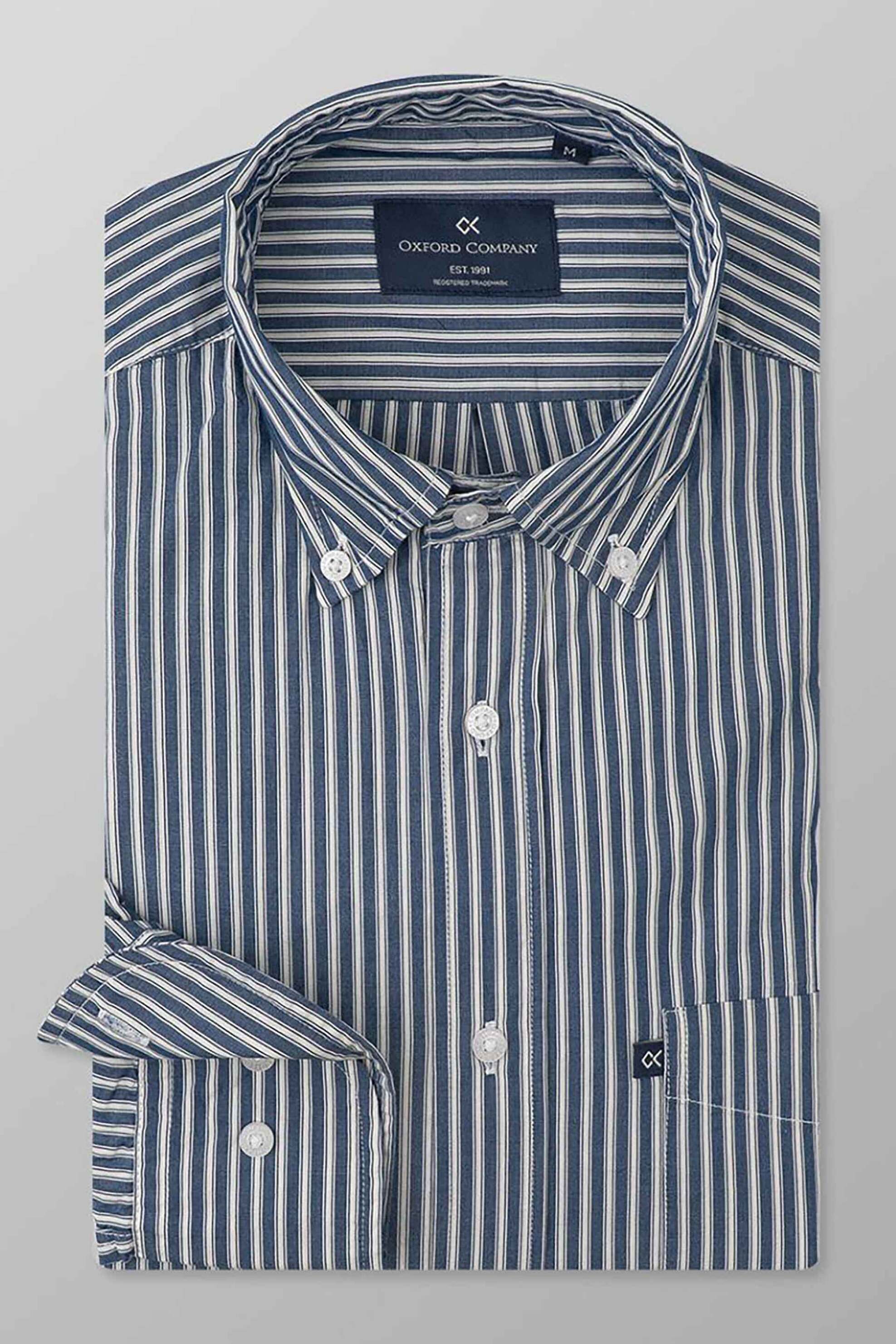 Oxford Company ανδρικό πουκάμισο με ριγέ σχέδιο Regular Fit 