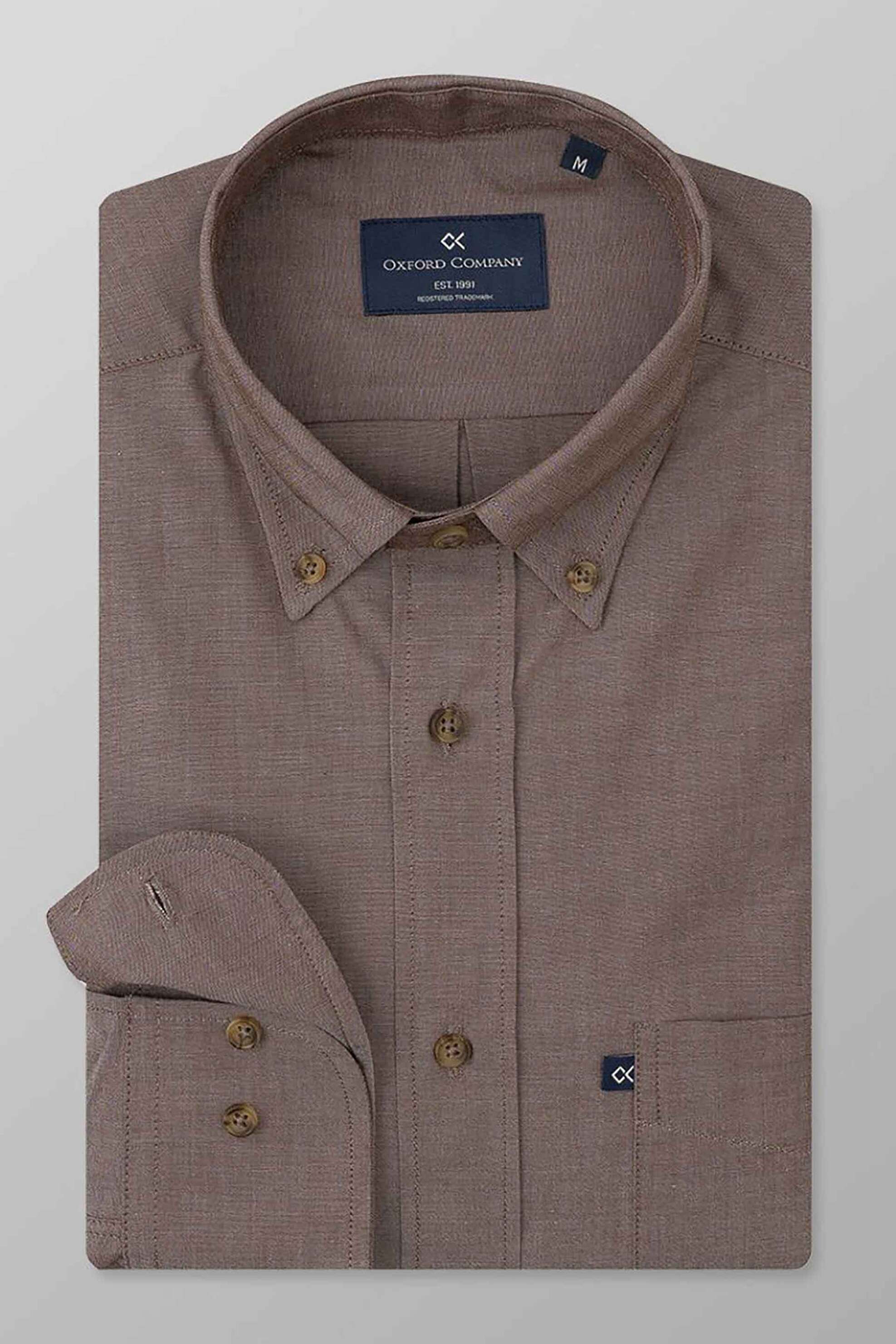 OXFORD COMPANY Oxford Company ανδρικό πουκάμισο button down Regular Fit "Sport" - J112-BY10.02 Χακί