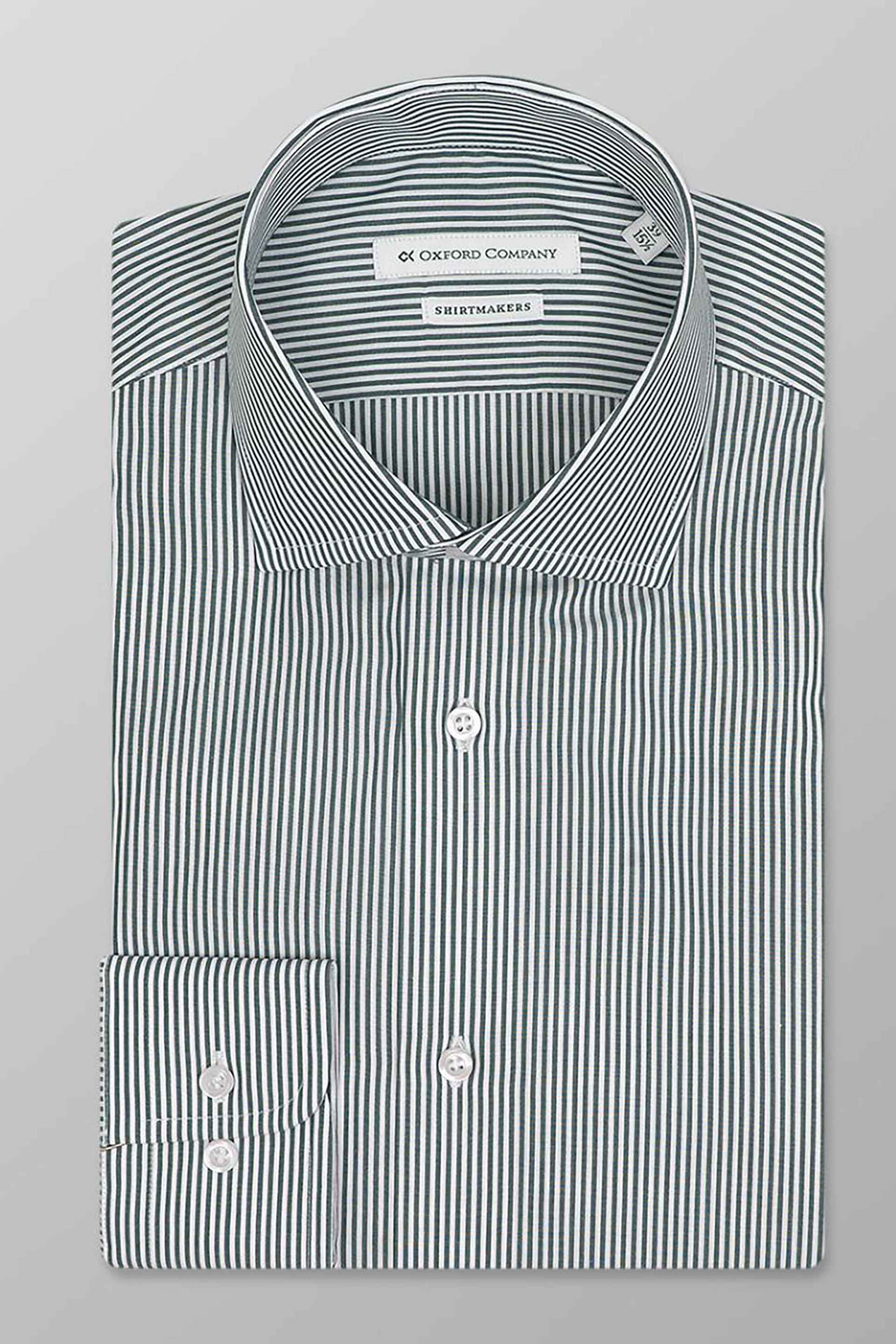 OXFORD COMPANY Oxford Company ανδρικό πουκάμισο με ριγέ σχέδιο Regular Fit "Club" - M220NRS20.04 Μπλε Σκούρο