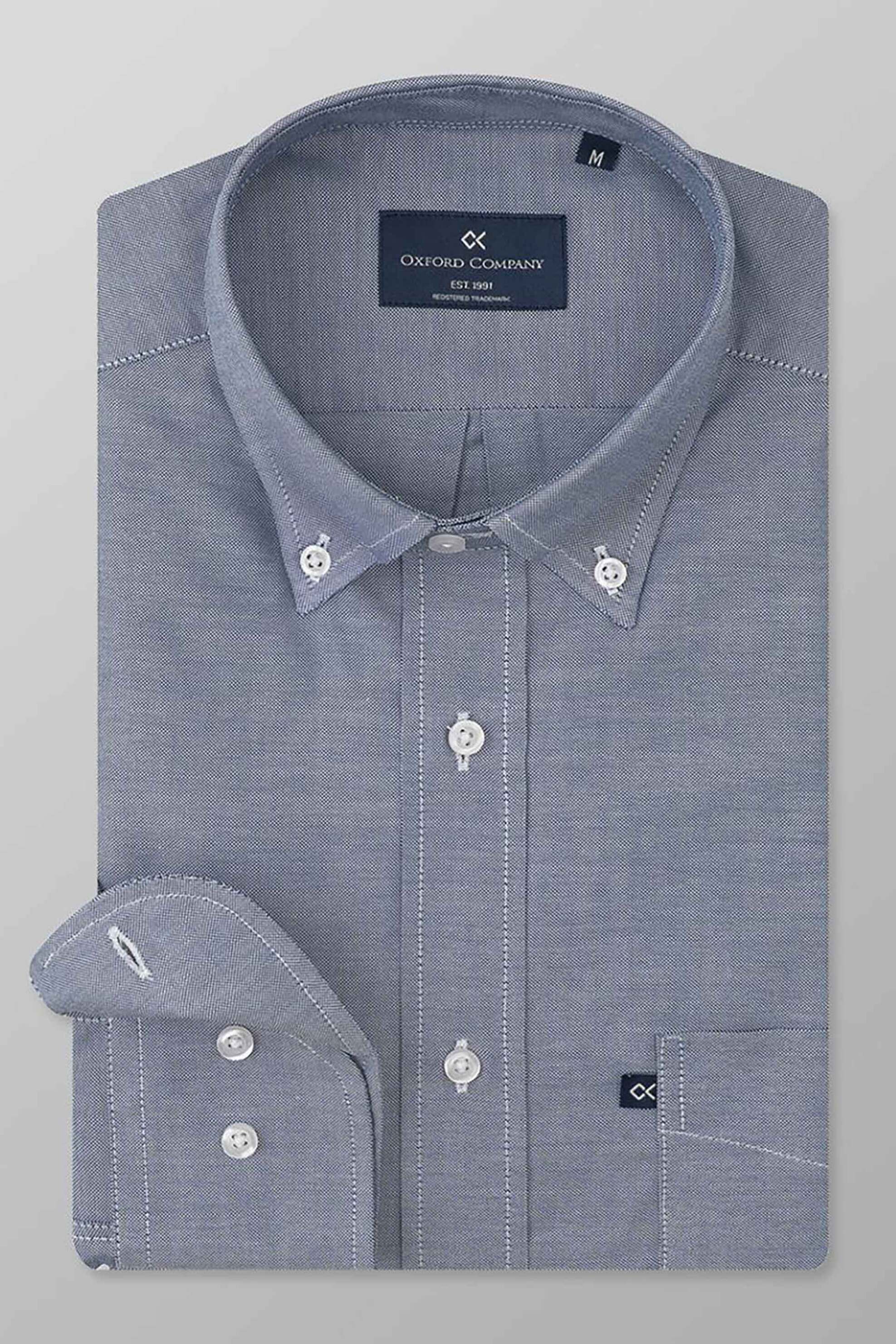 OXFORD COMPANY Oxford Company ανδρικό πουκάμισο button down Regular Fit "Sport" - O110-BY10.01 Σκούρο Μπλε