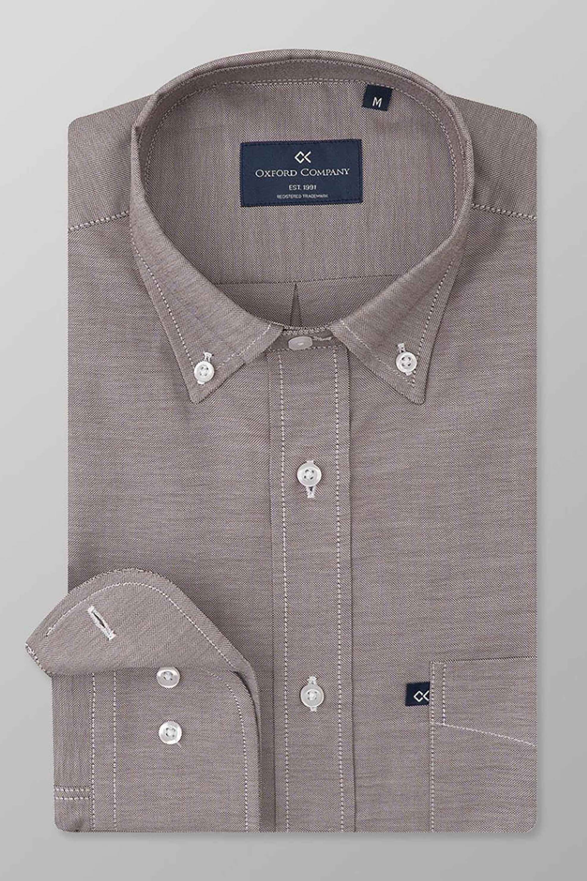 OXFORD COMPANY Oxford Company ανδρικό πουκάμισο button down Regular Fit "Sport" - O110-BY10.03 Χακί