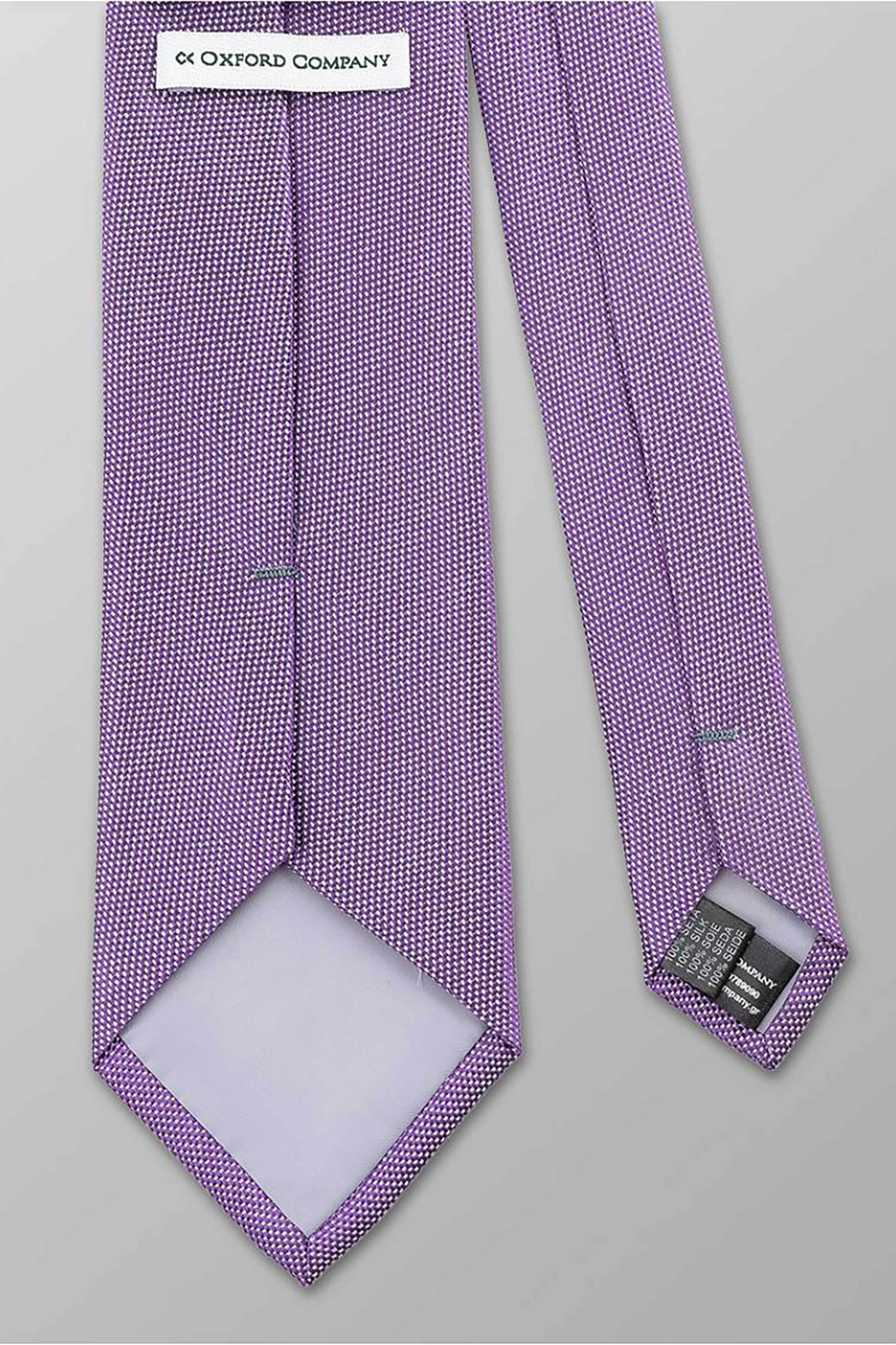 Oxford Company Ανδρική Μεταξωτή Γραβάτα Μονόχρωμη Regular Fit - Tie62-100 05 Λιλά