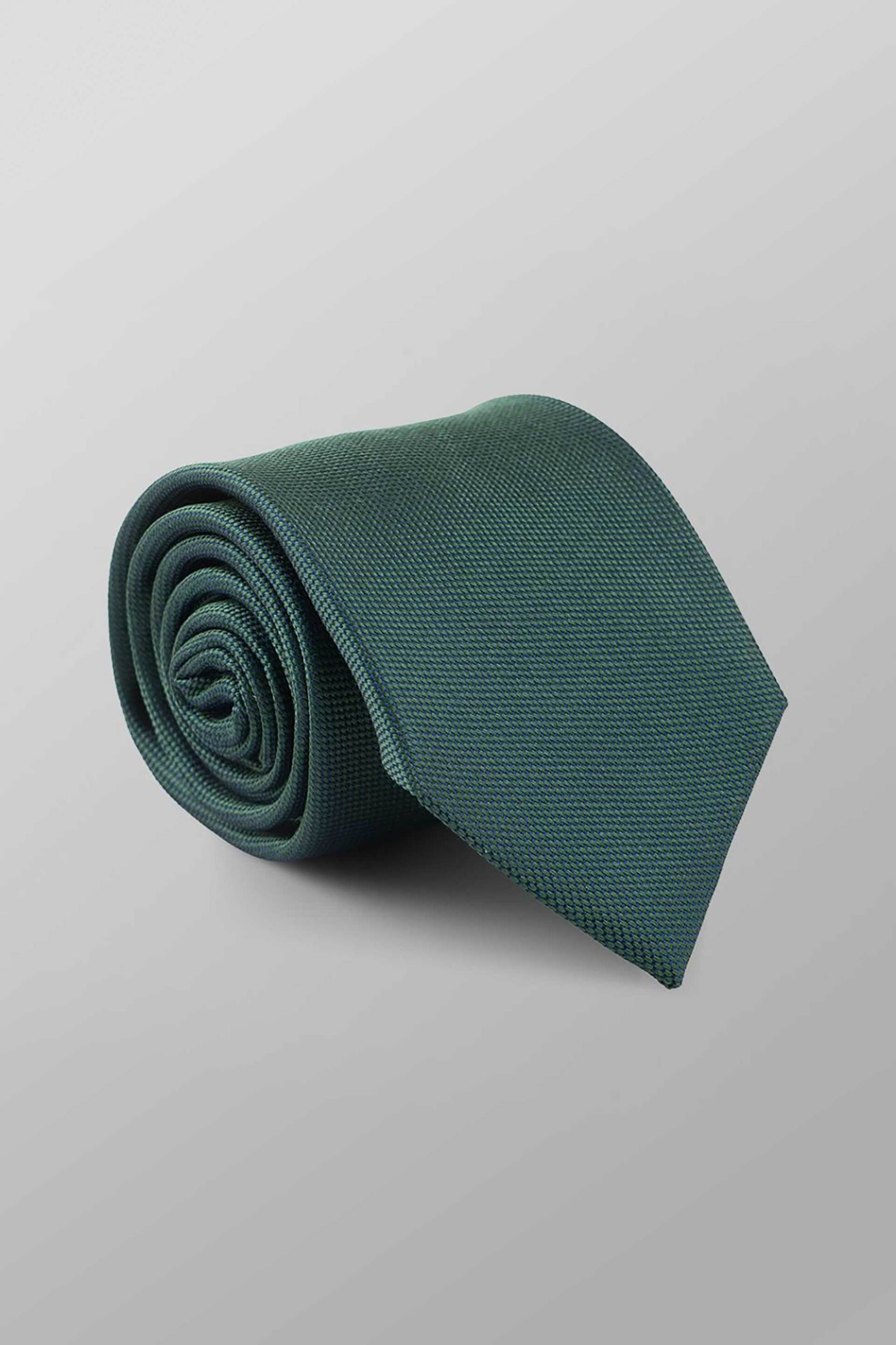 Oxford Company ανδρική μεταξωτή γραβάτα μονόχρωμη Regular Fit - TIE62-100.08 Πράσινο Σκούρο