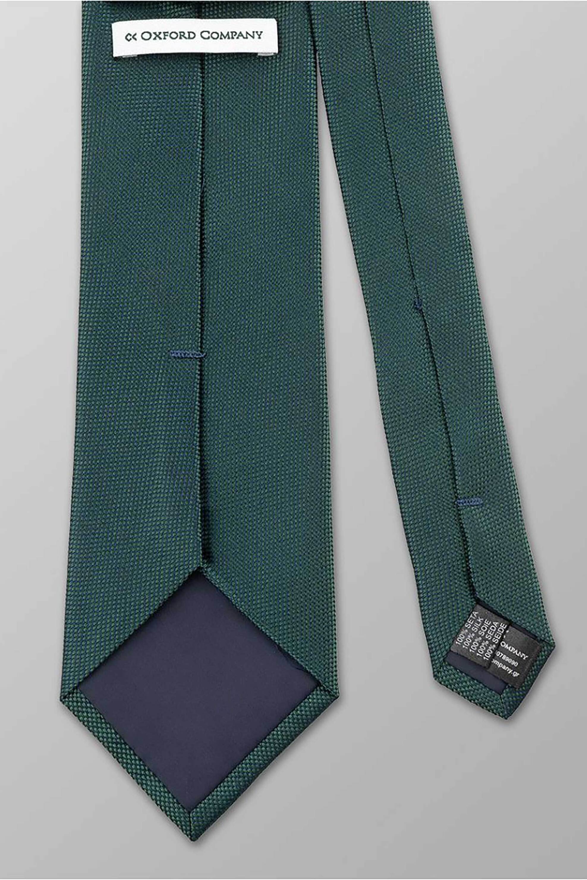 Oxford Company Ανδρική Μεταξωτή Γραβάτα Μονόχρωμη Regular Fit - Tie62-100 08 Πράσινο Σκούρο