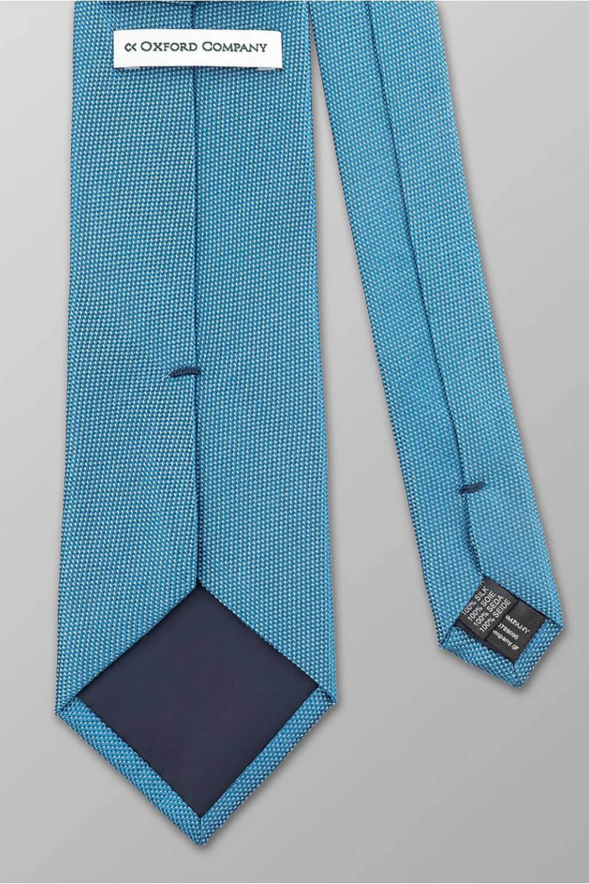 Oxford Company Ανδρική Μεταξωτή Γραβάτα Μονόχρωμη Regular Fit - Tie62-100 09 Γαλάζιο
