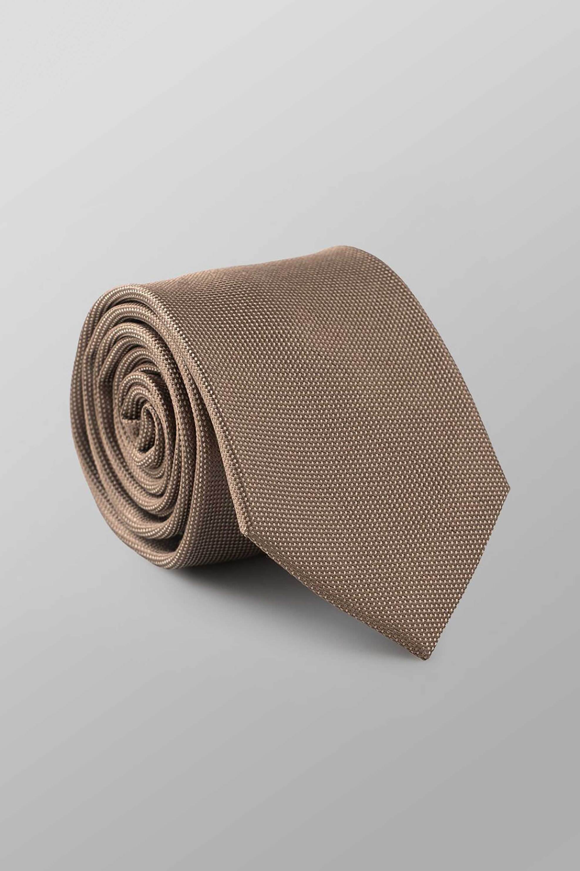 Oxford Company ανδρική μεταξωτή γραβάτα μονόχρωμη Regular Fit - TIE62-100.10 Μπεζ