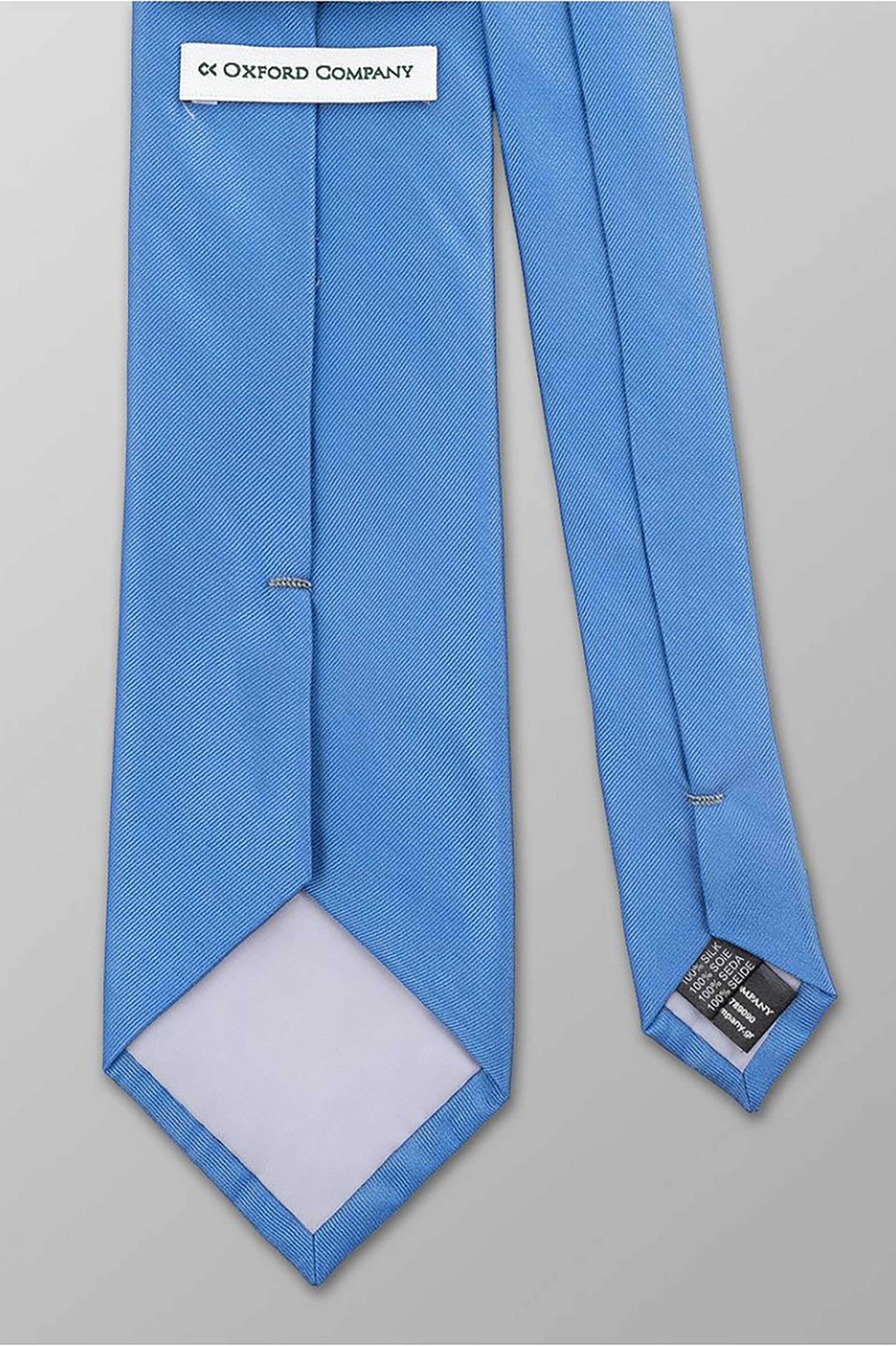 Oxford Company Ανδρική Μεταξωτή Γραβάτα Μονόχρωμη Regular Fit - Tie62-101 03 Σιελ