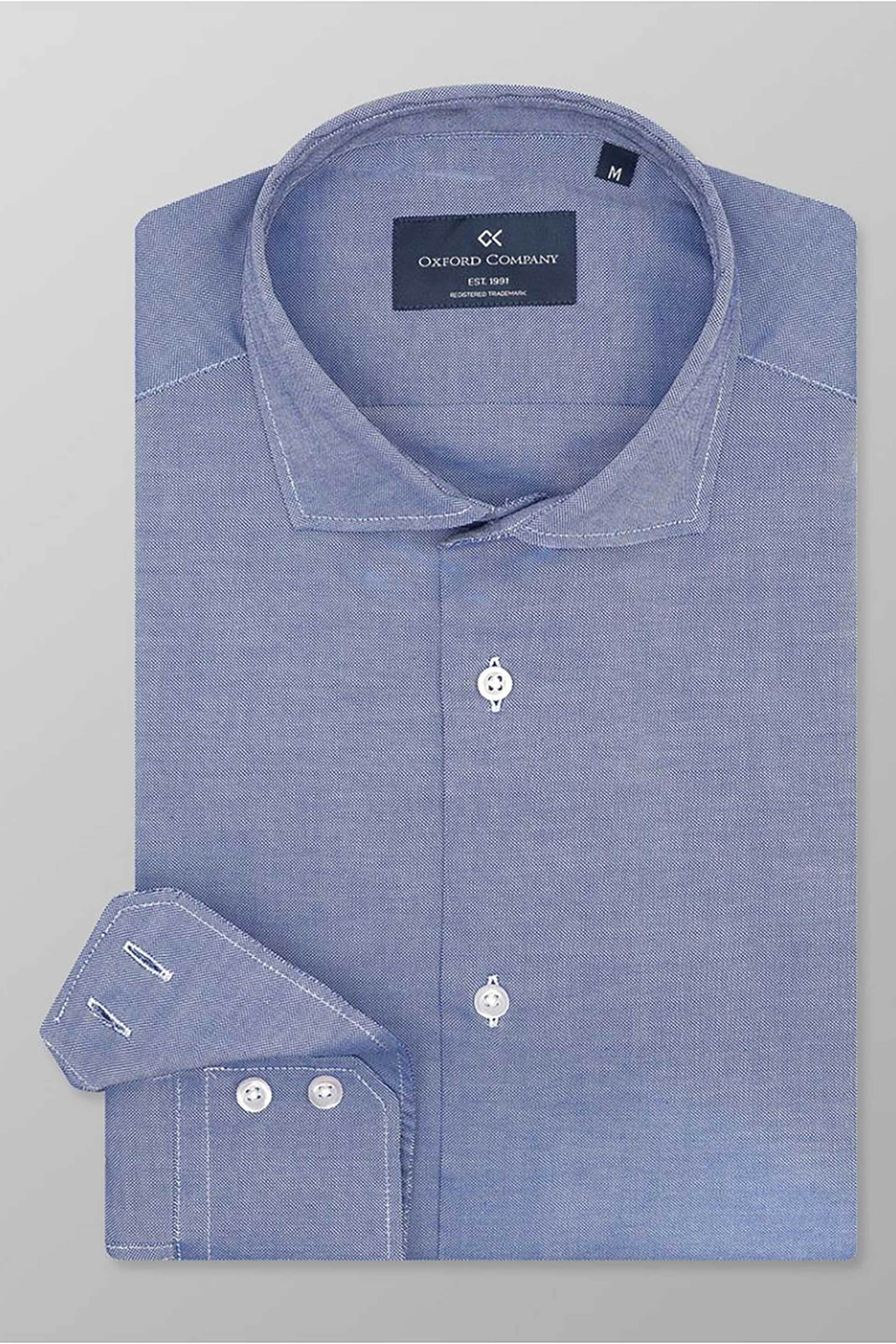 Oxford Company ανδρικό πουκάμισο romeo μονόχρωμο Slim Fit "Sport" - O111-RY21.03 Μπλε