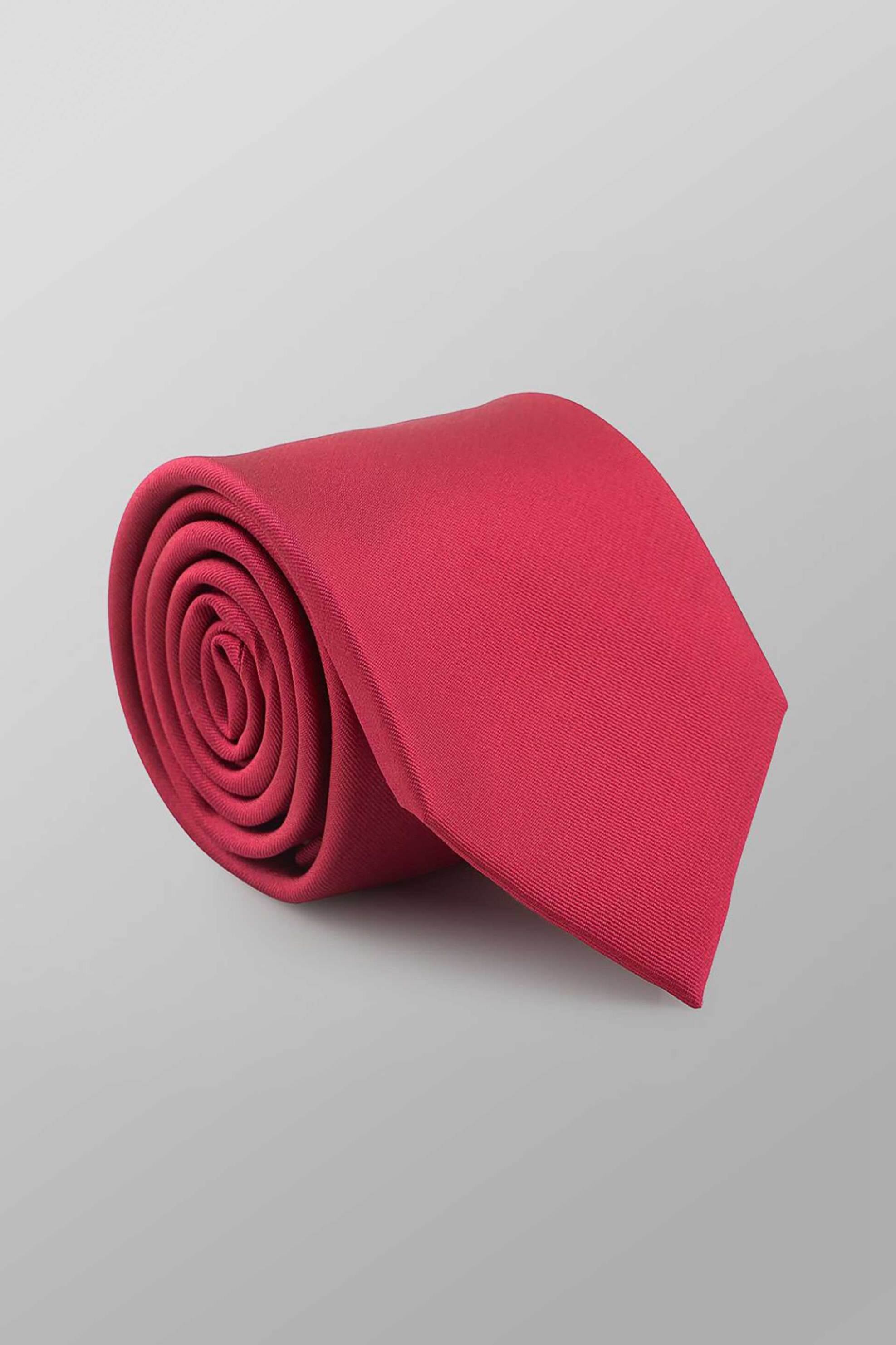 Oxford Company ανδρική μεταξωτή γραβάτα μονόχρωμη Regular Fit - TIE62-101.06 Κόκκινο