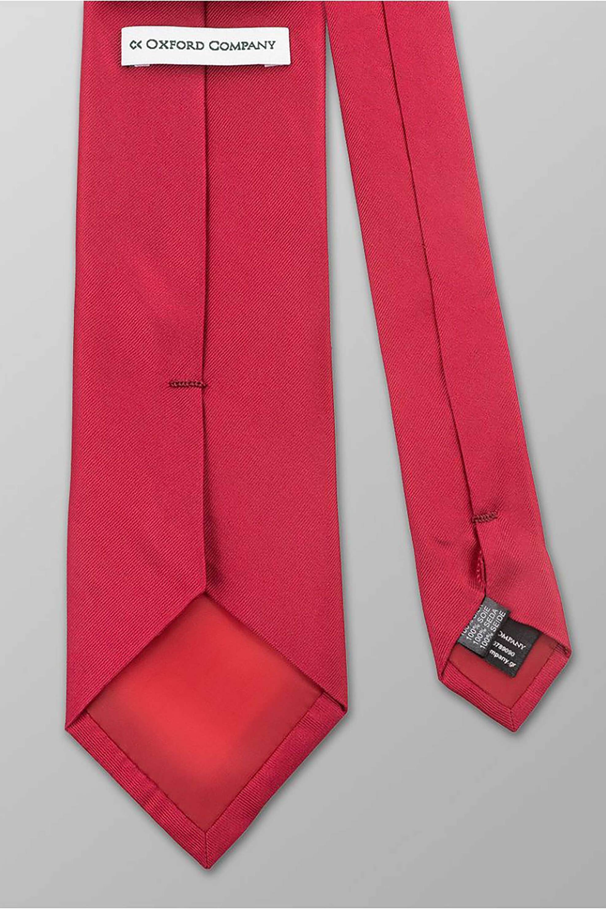 Oxford Company Ανδρική Μεταξωτή Γραβάτα Μονόχρωμη Regular Fit - Tie62-101 06 Κόκκινο