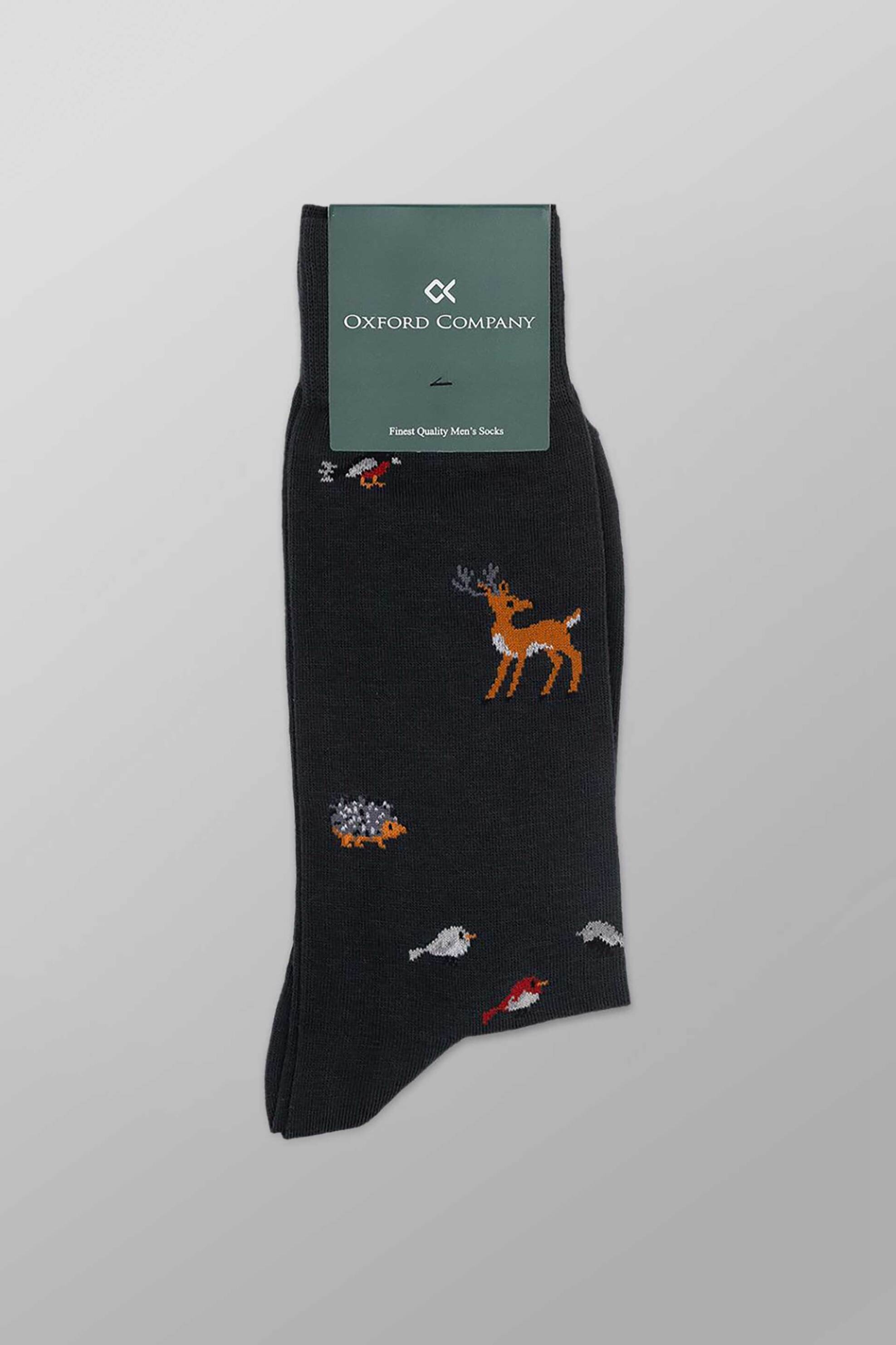 Oxford Company ανδρικές μακριές κάλτσες με σχέδιο - SC62-1405.02 Πράσινο Σκούρο