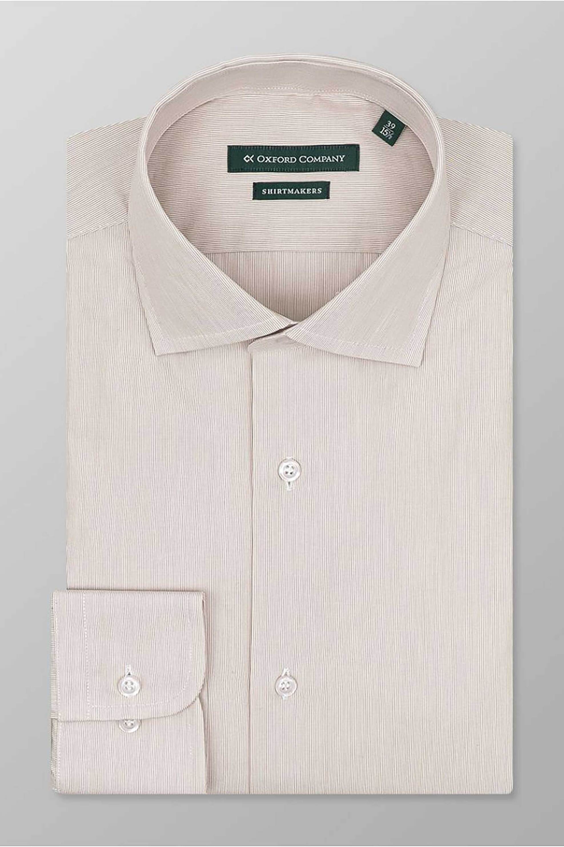 Oxford Company ανδρικό Classic πουκάμισο Regular Fit Club - M324NRZ20.01 Εκρού