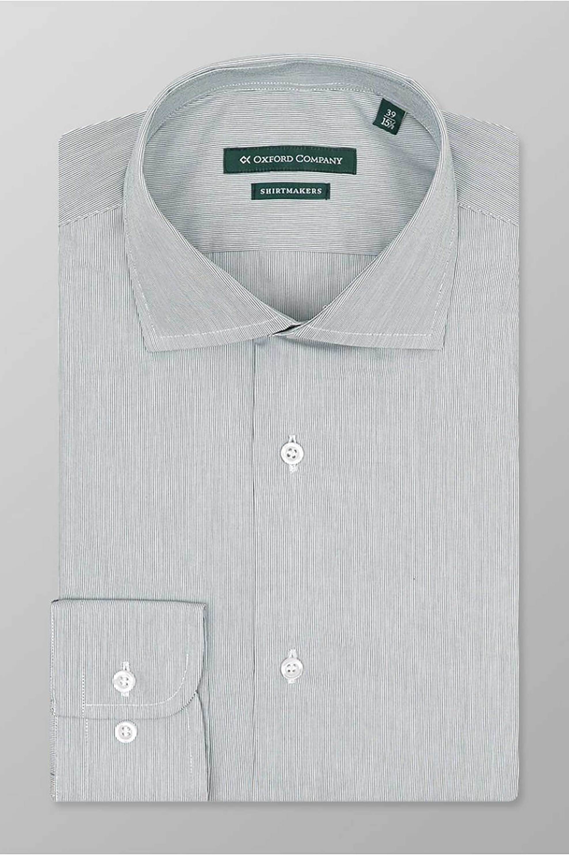 Oxford Company Ανδρικό Classic Πουκάμισο Ριγέ Regular Fit Club - M324Nrz20 03 Γκρι