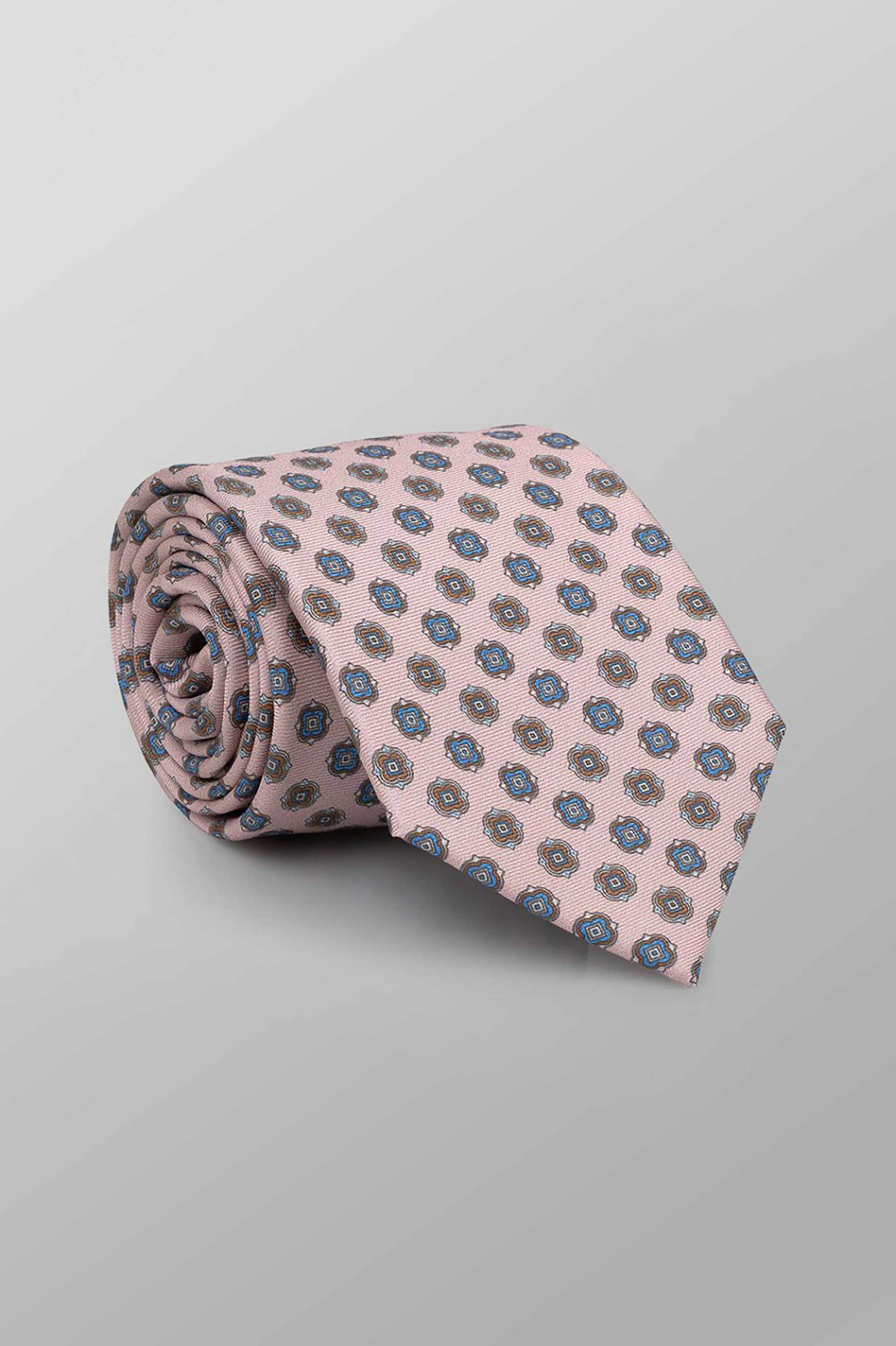Oxford Company ανδρική μεταξωτή γραβάτα με all-over print Regular Fit - TIE63-401.05 Εκρού