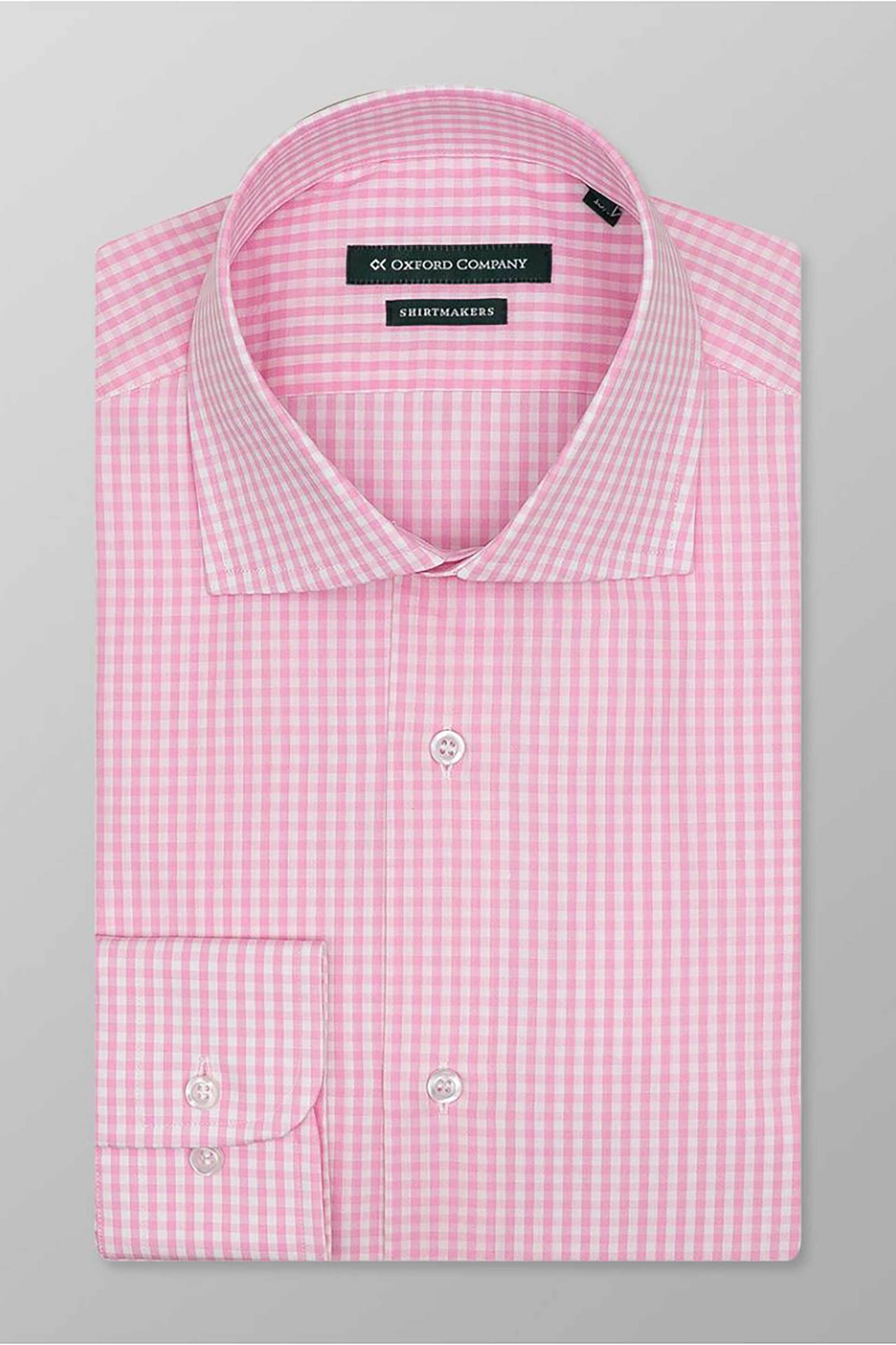 Oxford Company Ανδρικό Classic Πουκάμισο Καρό Regular Fit Club - M330Nrz20 02 Ροζ