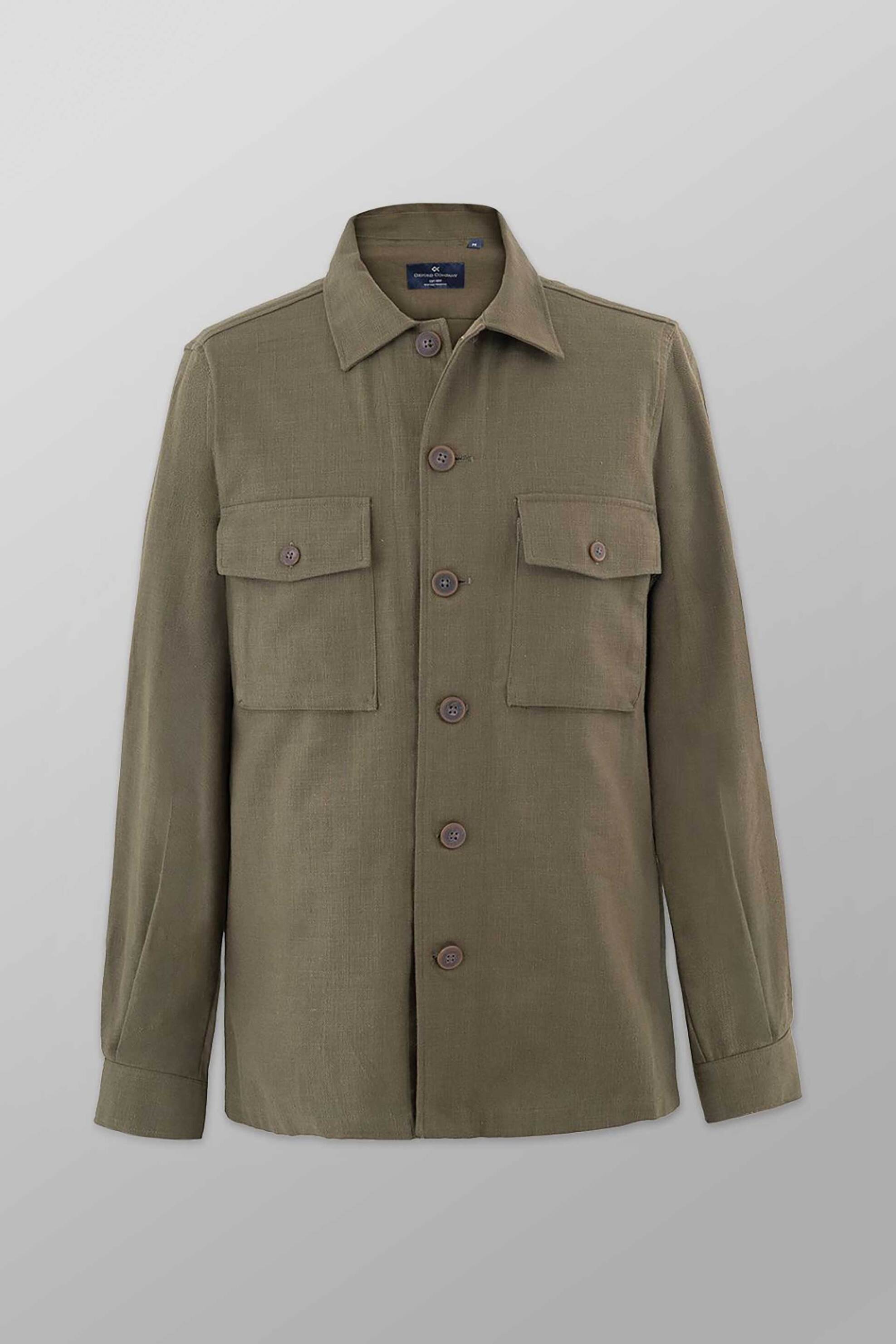 Oxford Company Ανδρικό Overshirt Μονόχρωμο Regular Fit - B116-Oz21 03 Λαδί