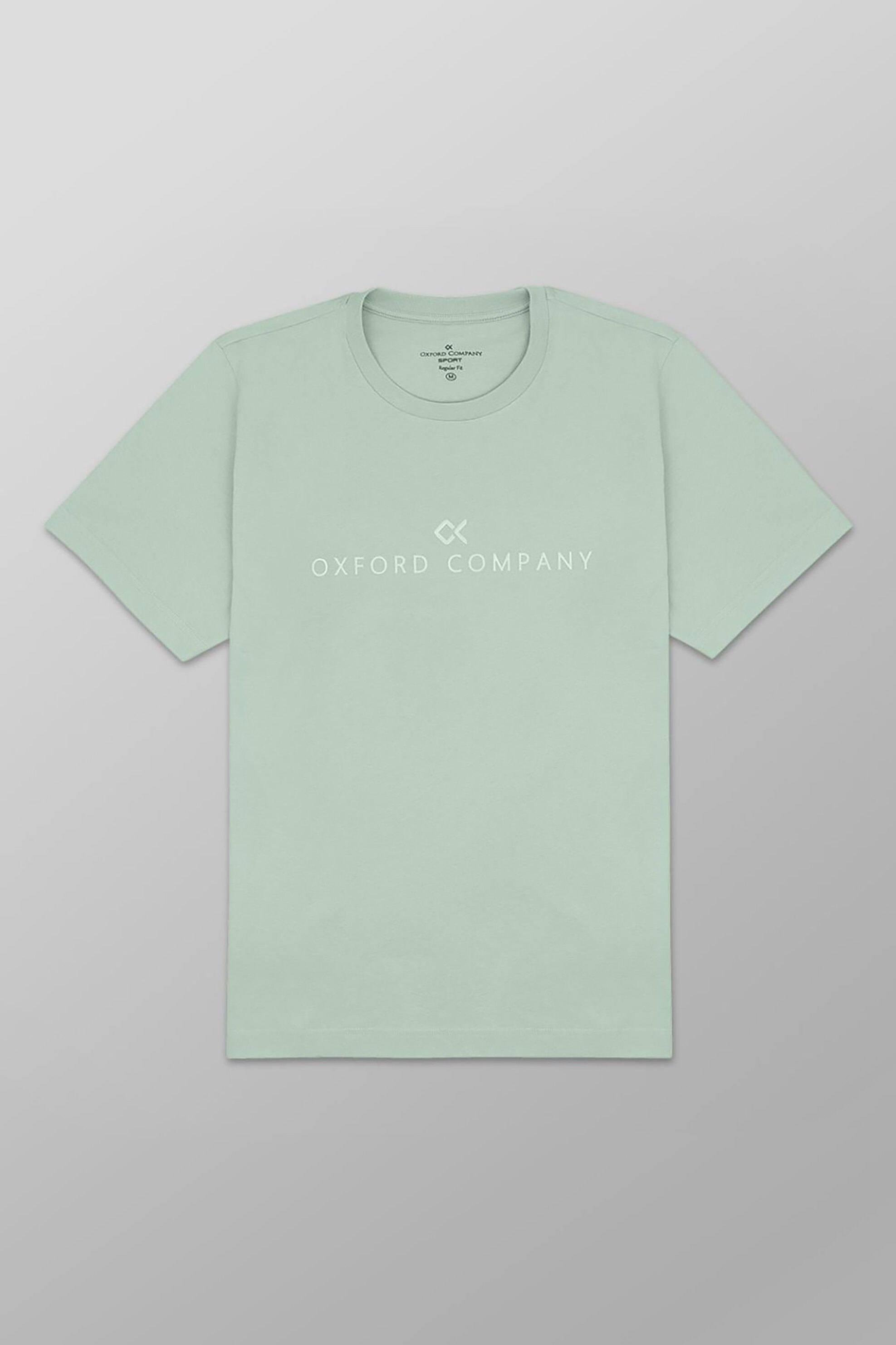 Oxford Company ανδρικό T-shirt μονόχρωμο με κεντημένο λογότυπο Regular Fit - K501-MZ20.07 Πράσινο