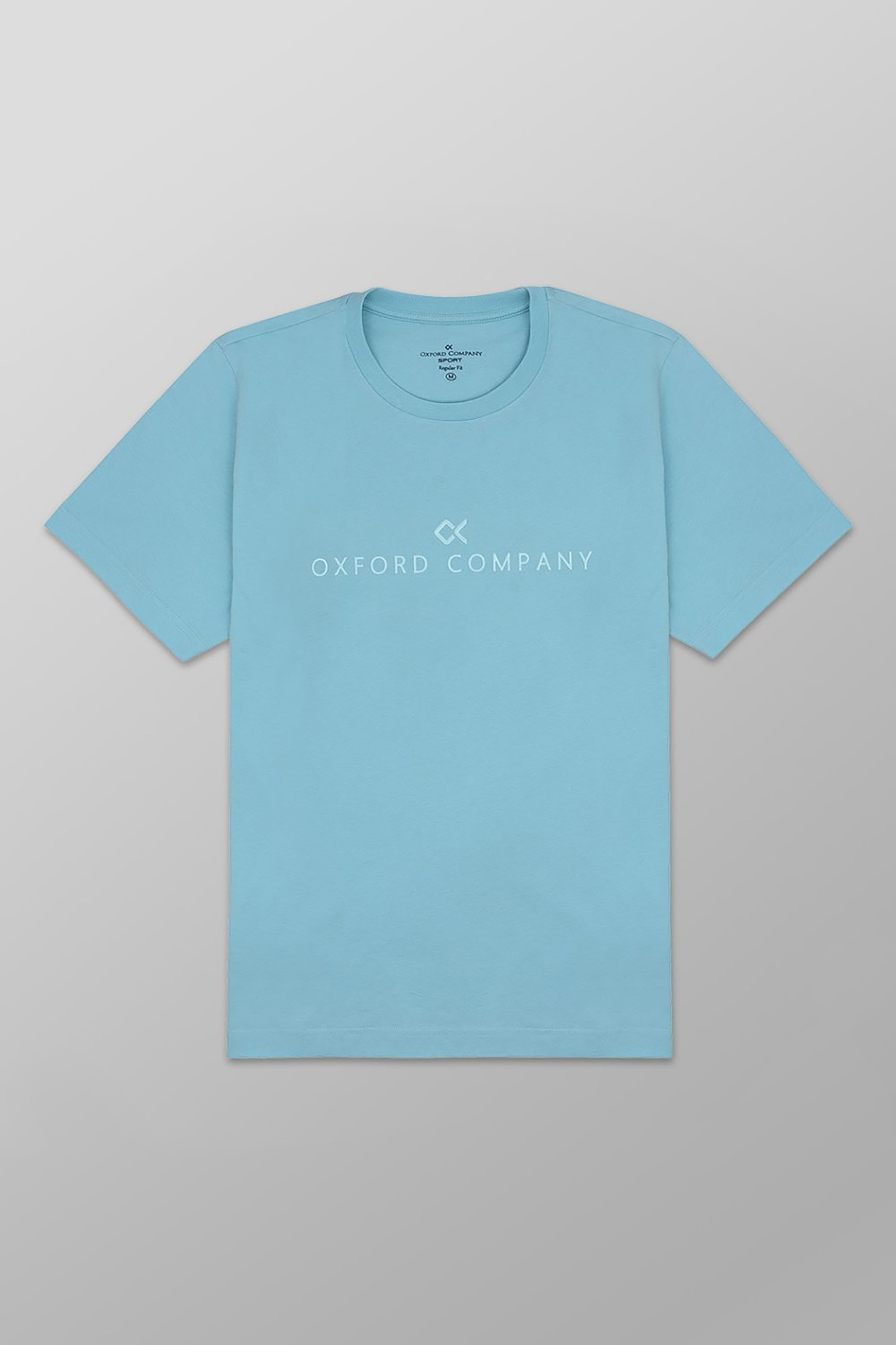 Oxford Company ανδρικό T-shirt μονόχρωμο με κεντημένο λογότυπο Regular Fit - K501-MZ20.10 Βεραμάν