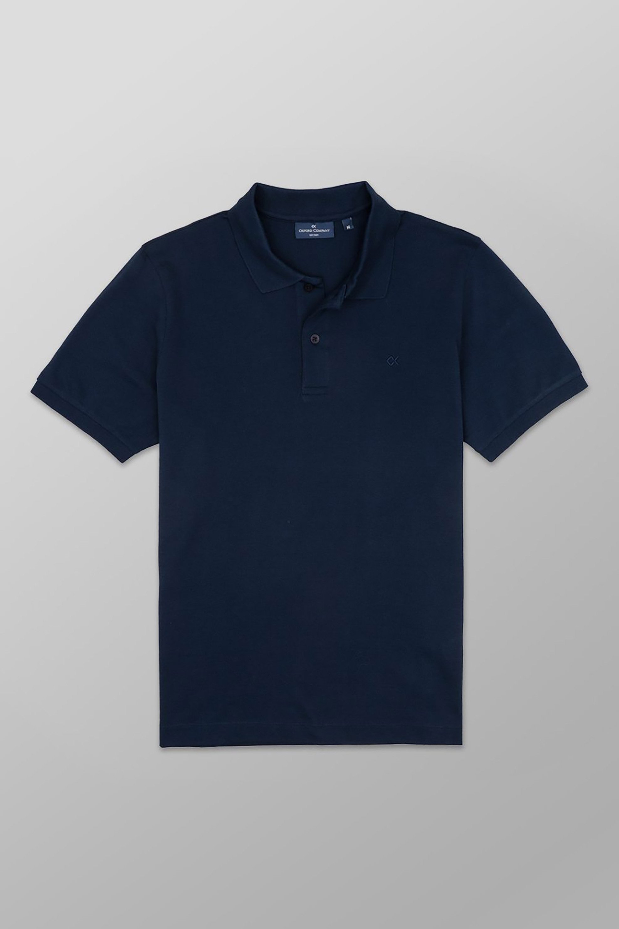 OXFORD COMPANY Oxford Company ανδρική μπλούζα πόλο πικέ μονόχρωμη με κεντημένο λογότυπο Regular Fit - P504-PZ00.04 Μπλε Σκούρο