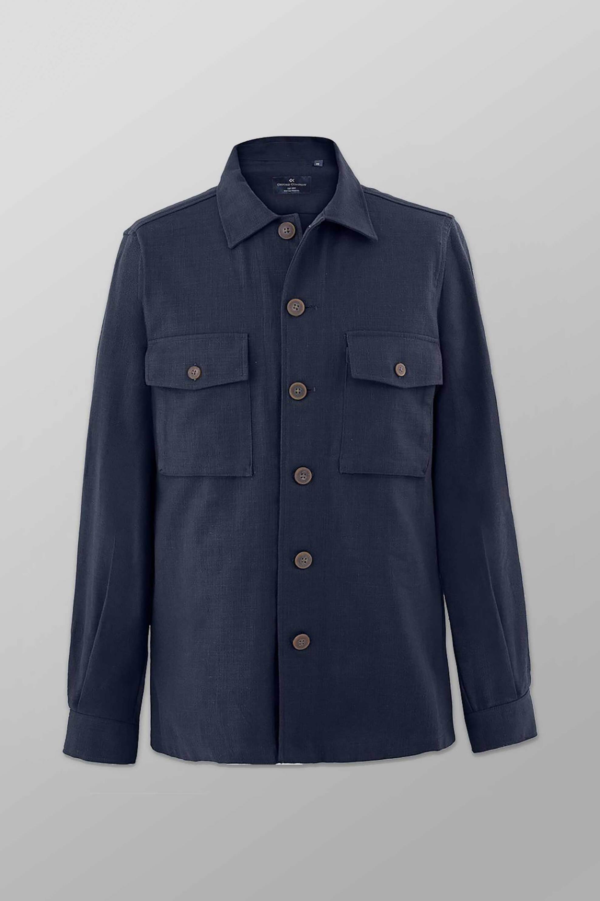 Oxford Company Ανδρικό Overshirt Μονόχρωμο Regular Fit - B116-Oz21 04 Μπλε Σκούρο