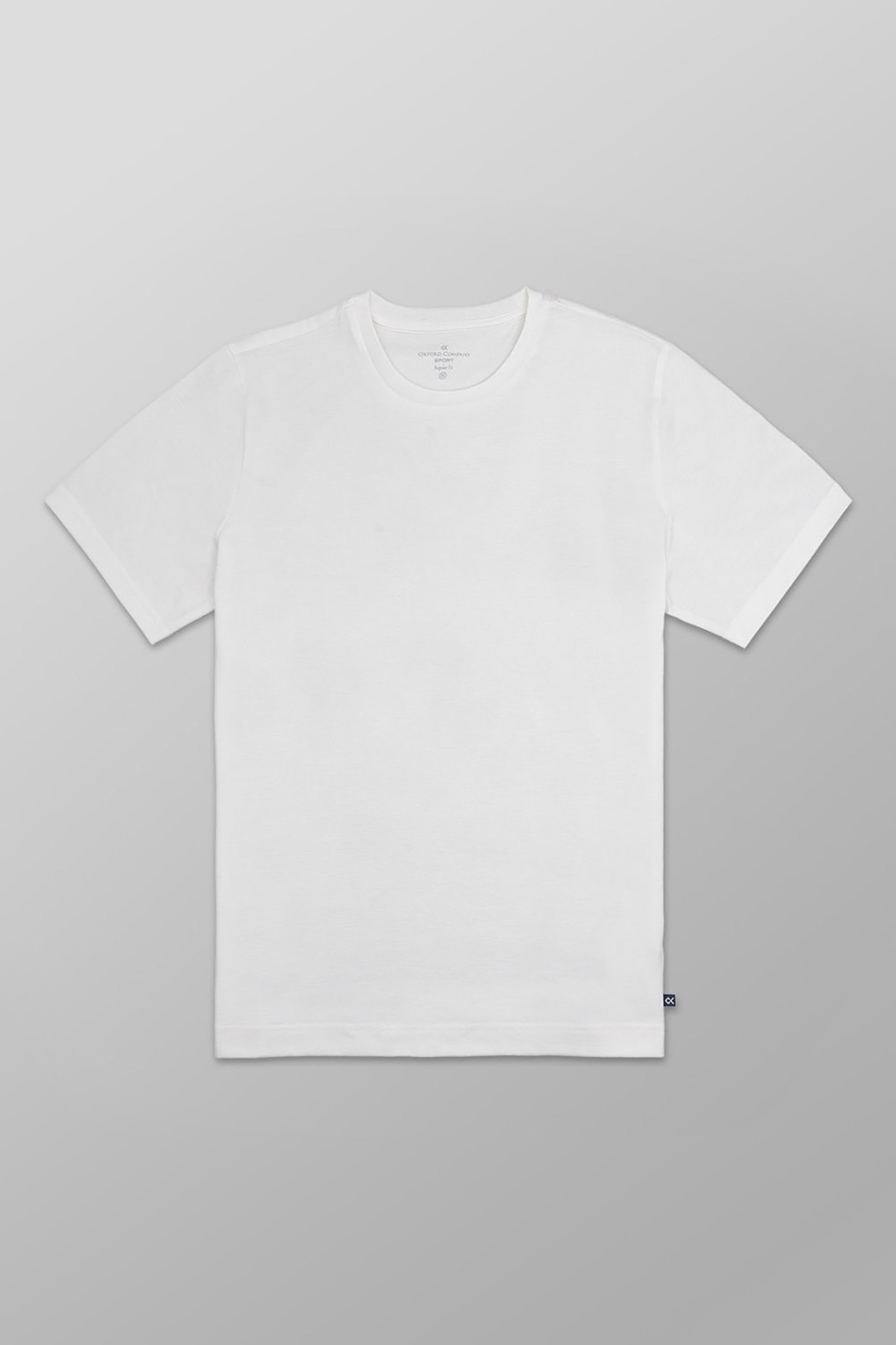 Oxford Company ανδρικό T-shirt μονόχρωμο Regular Fit - K310-MZ20.01 Λευκό