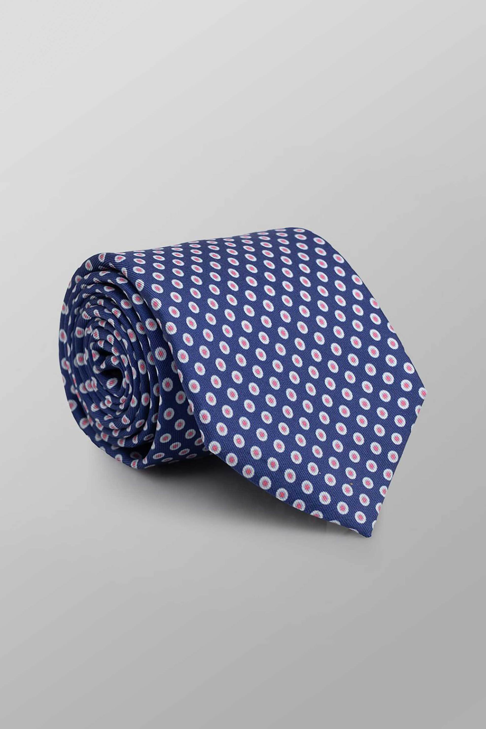 Oxford Company ανδρική μεταξωτή γραβάτα με all-over print Regular Fit - TIE63-407.01 Μπλε