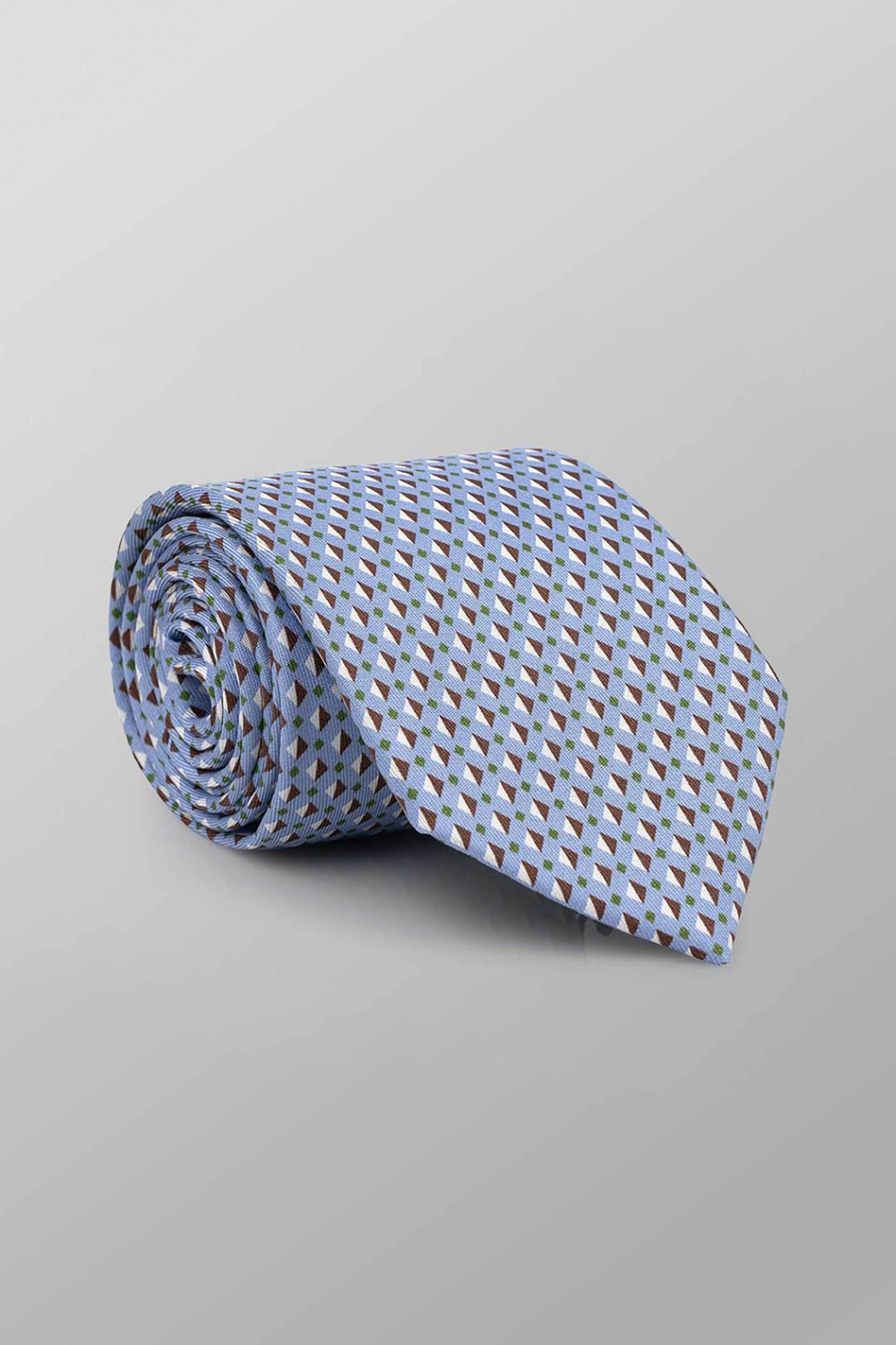 Oxford Company ανδρική μεταξωτή γραβάτα με all-over print Regular Fit - TIE63-408.01 Μπλε