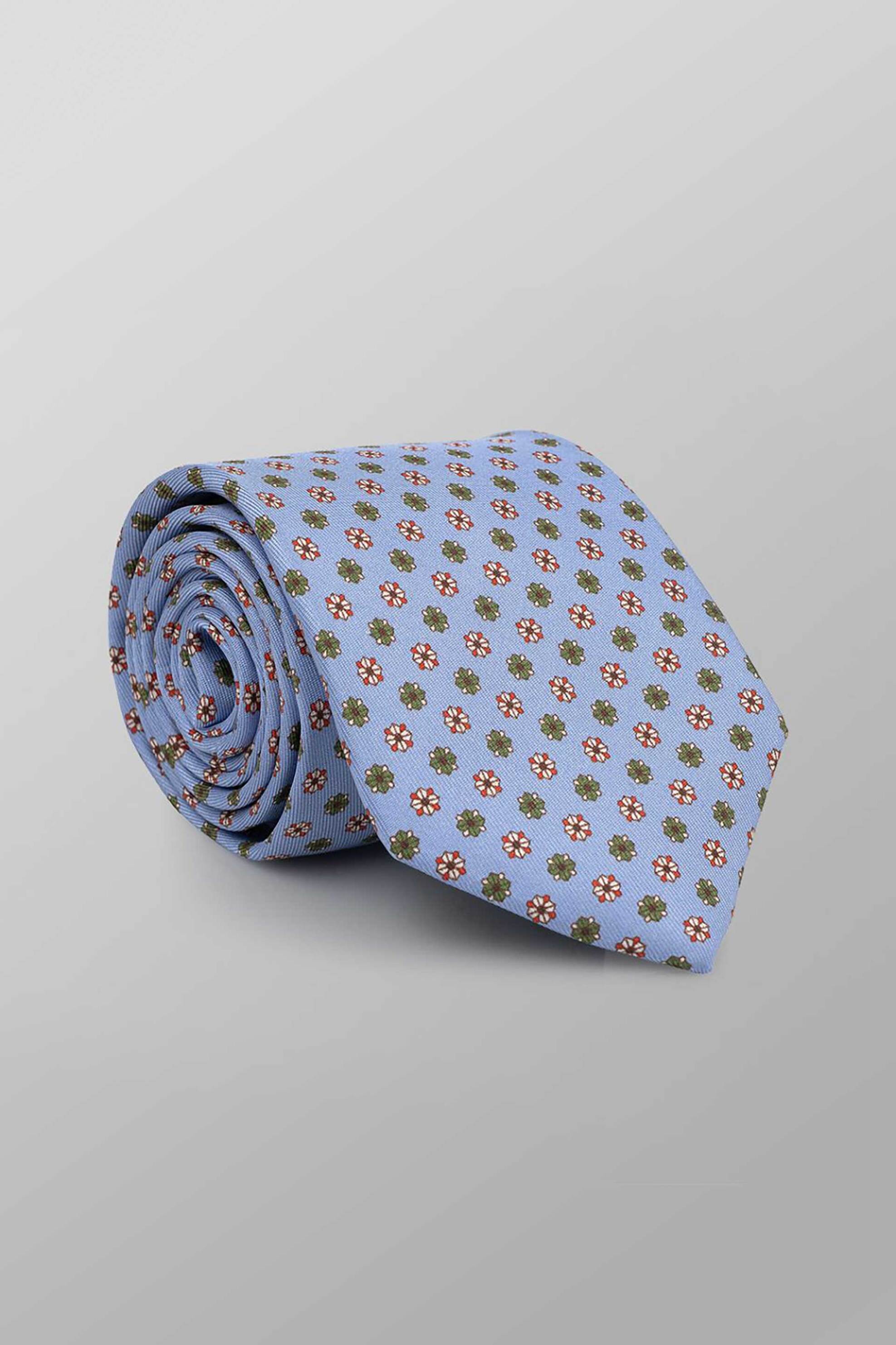 Oxford Company ανδρική μεταξωτή γραβάτα με all-over print Regular Fit - TIE63-409.01 Μπλε