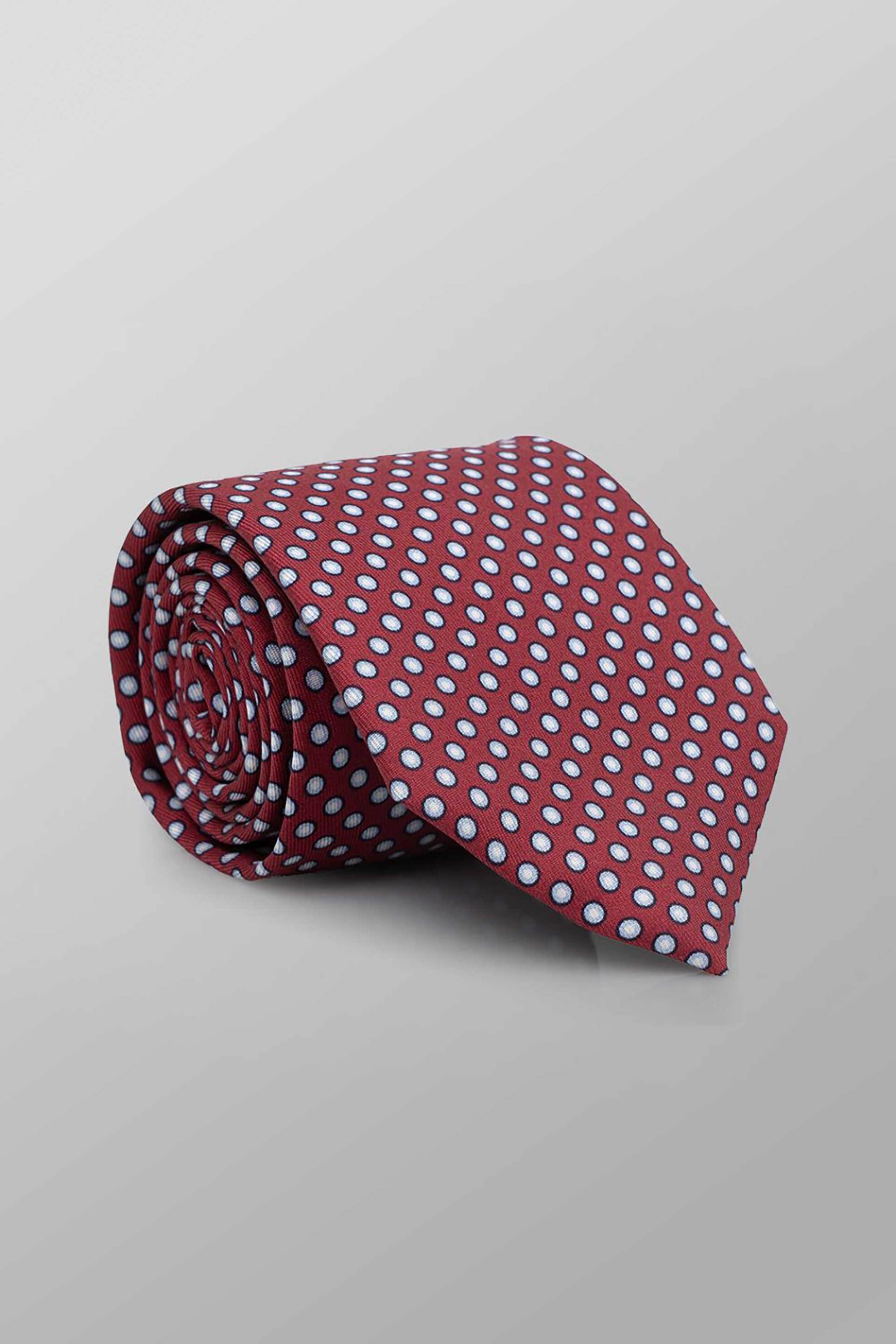 Oxford Company ανδρική μεταξωτή γραβάτα με all-over print Regular Fit - TIE63-410.01 Κεραμιδί