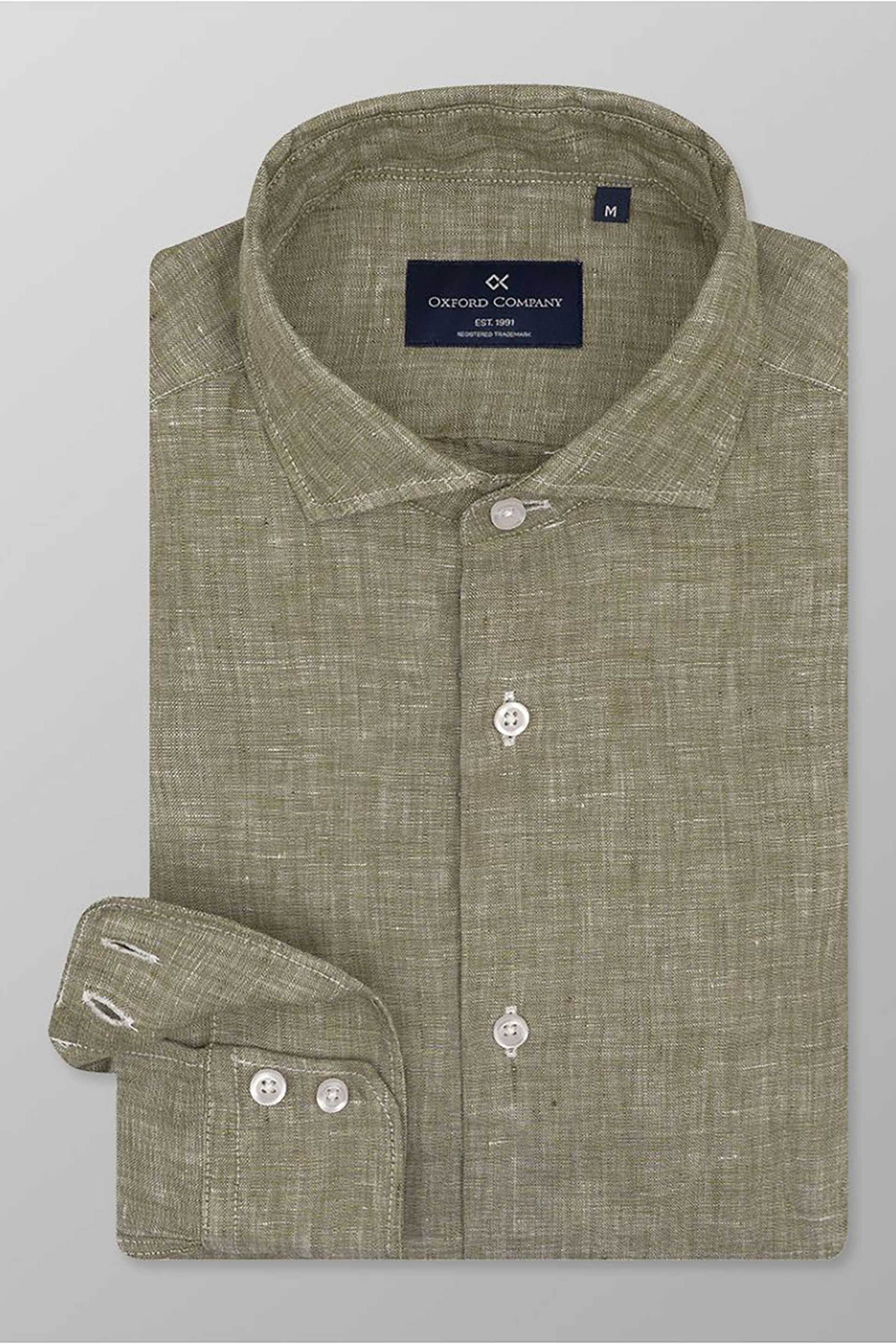 Oxford Company ανδρικό sport πουκάμισο καρό Slim Fit "Romeo" - L214-RZ21.03 Λαδί