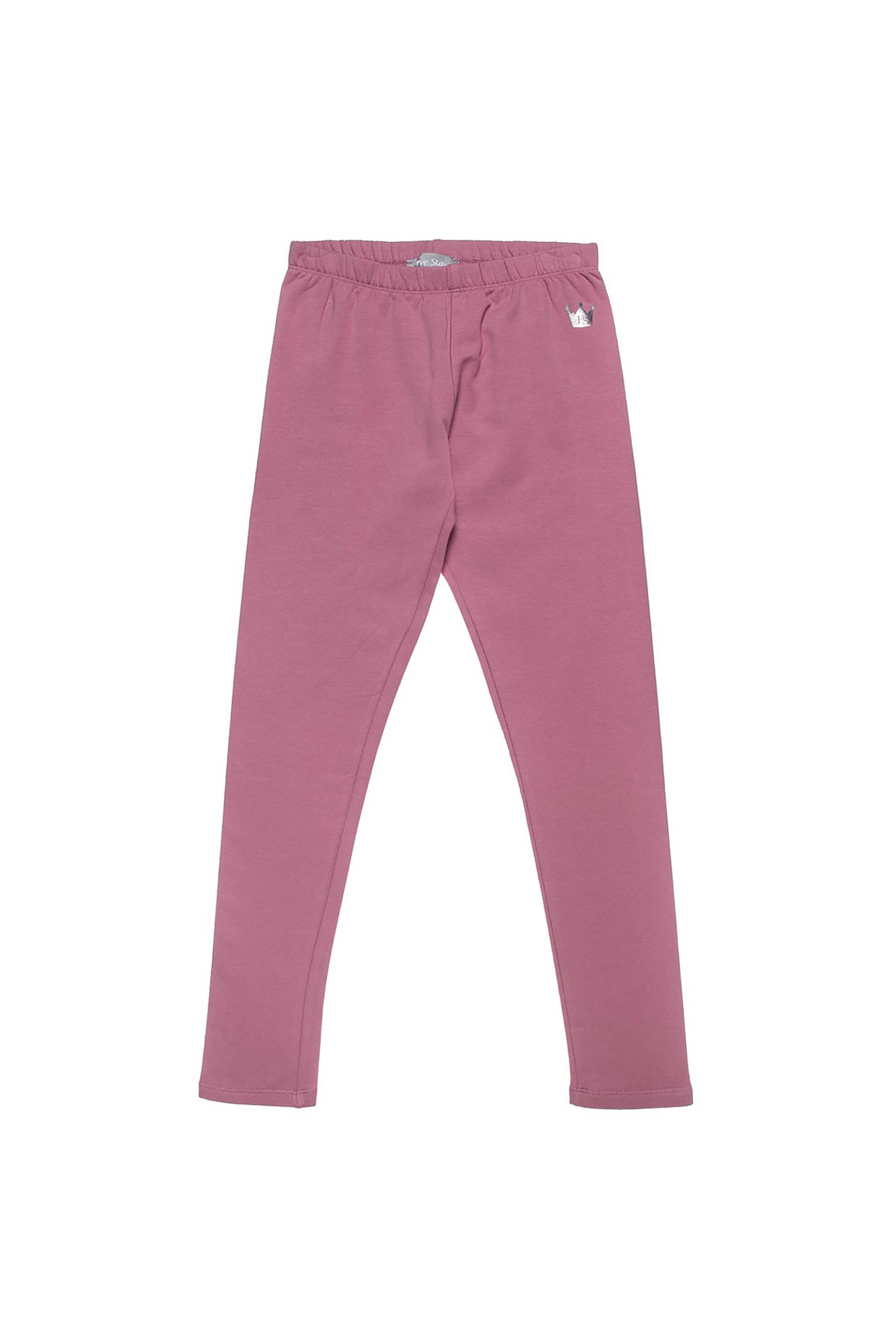 Alouette παιδικό κολάν μονόχρωμο με ελαστική μέση ''Five Star'' (6 - 16 ετών) - 00913499 Ροζ