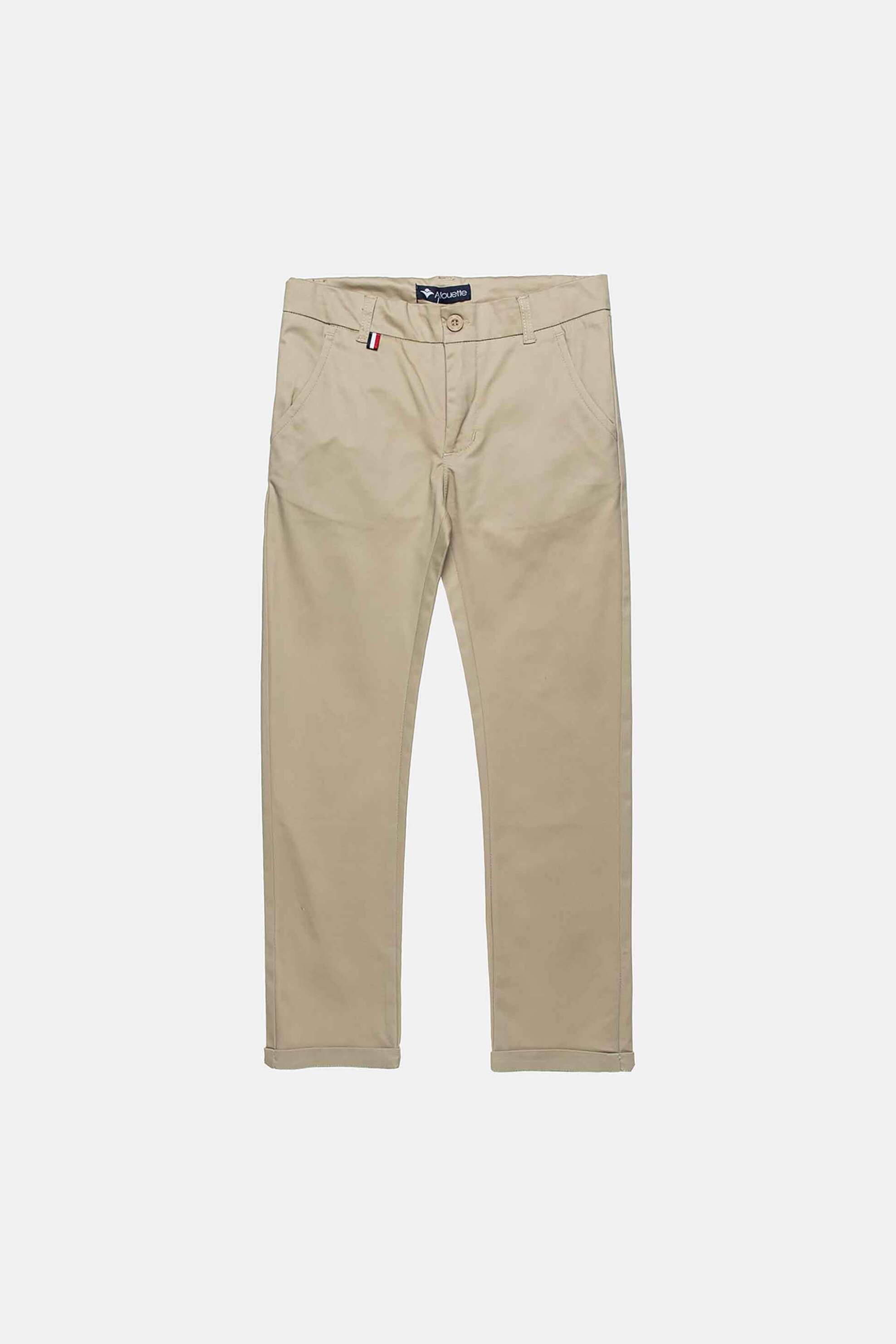 ALOUETTE Alouette παιδικό παντελόνι chino με ρεβέρ (6 - 16 ετών) - 00913465 Μπεζ