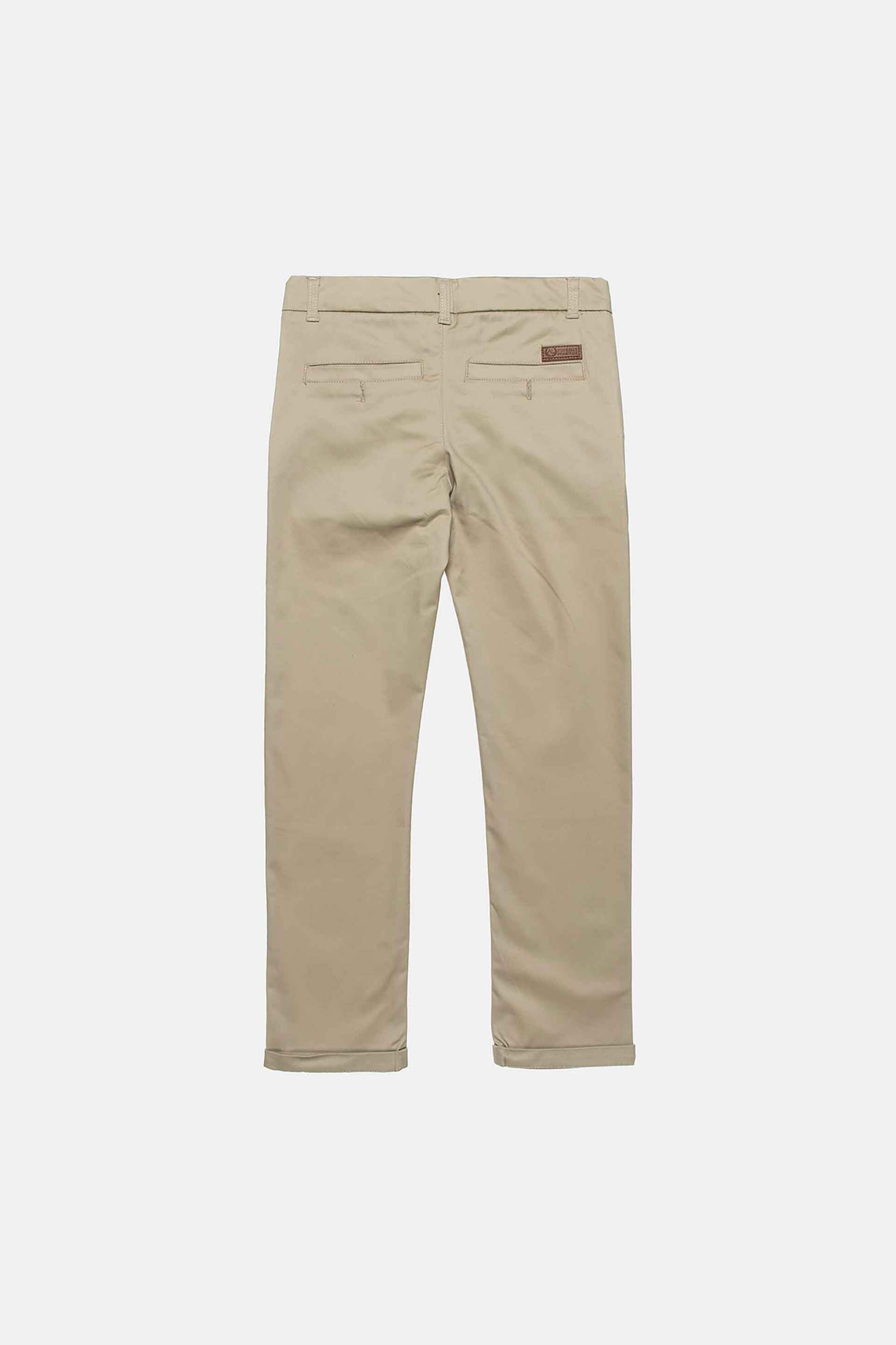 Alouette παιδικό παντελόνι chino με ρεβέρ (6 - 16 ετών) - 00913465 Μπεζ φωτογραφία