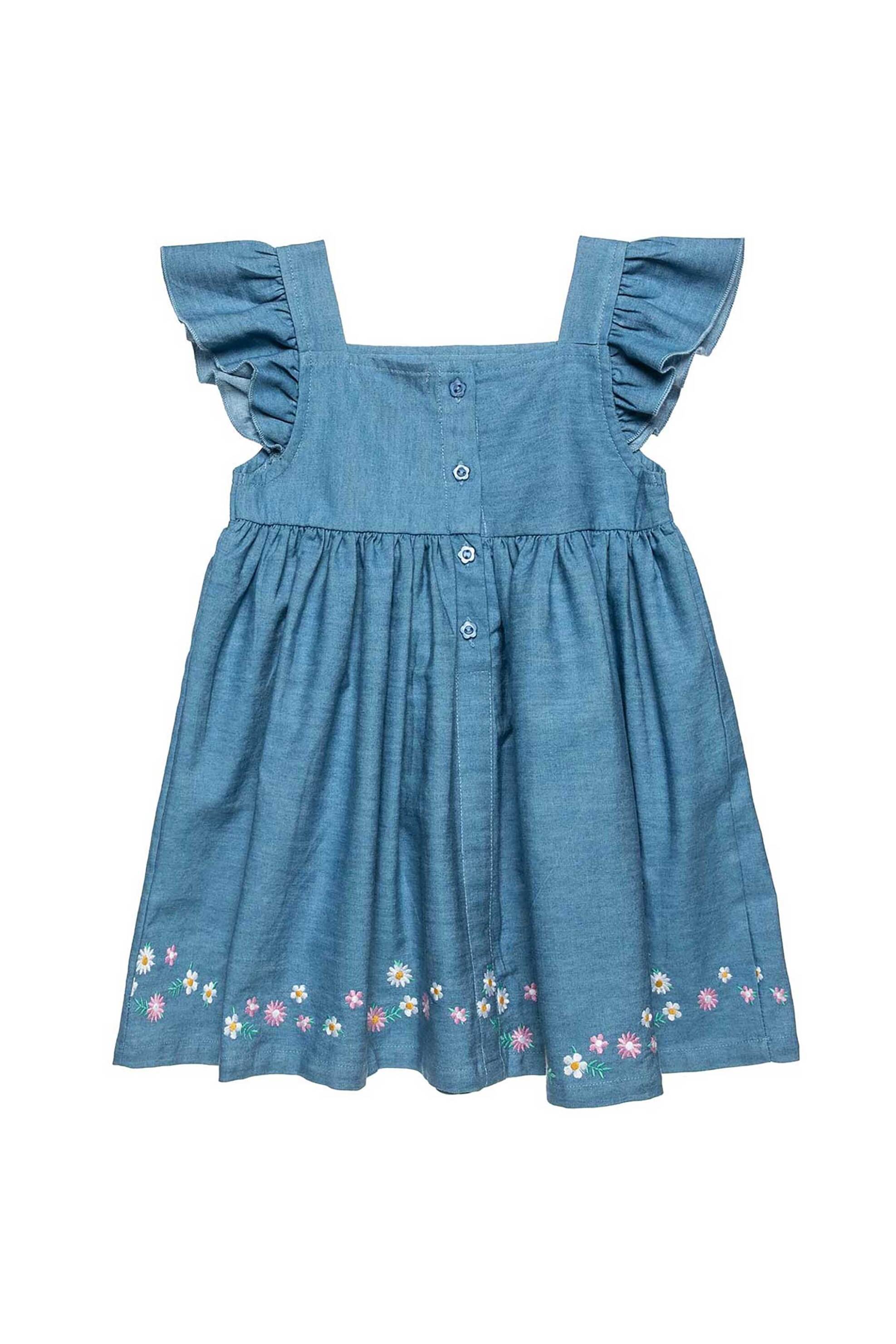 Alouette παιδικό αμάνικο φόρεμα denim με κεντήματα (9 μηνών - 5 ετών) - 00241718 Denim Blue φωτογραφία