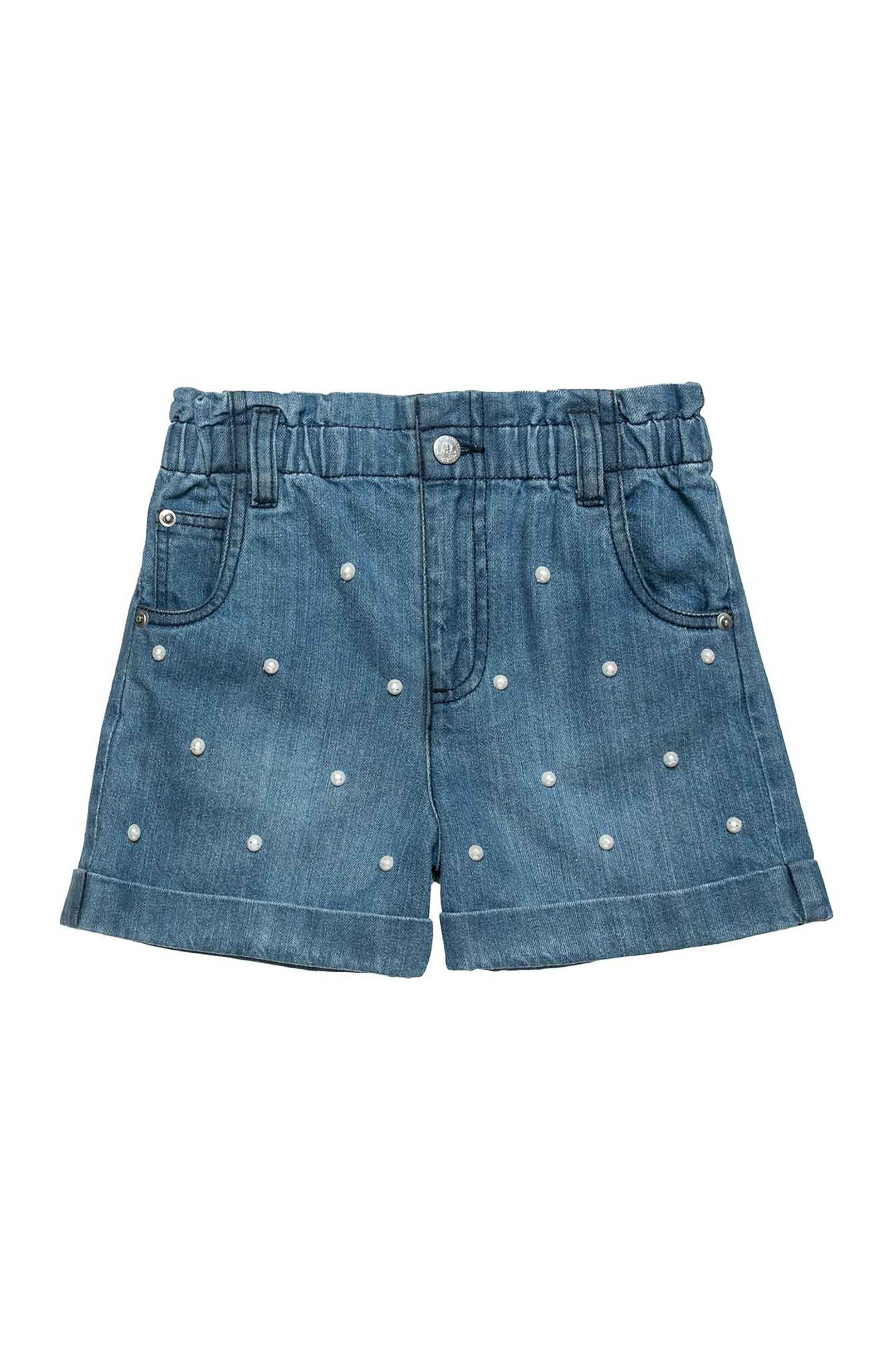 ALOUETTE Alouette παιδικό denim σορτς με πέρλες (6 - 16 ετών) - 00913551 Denim Blue