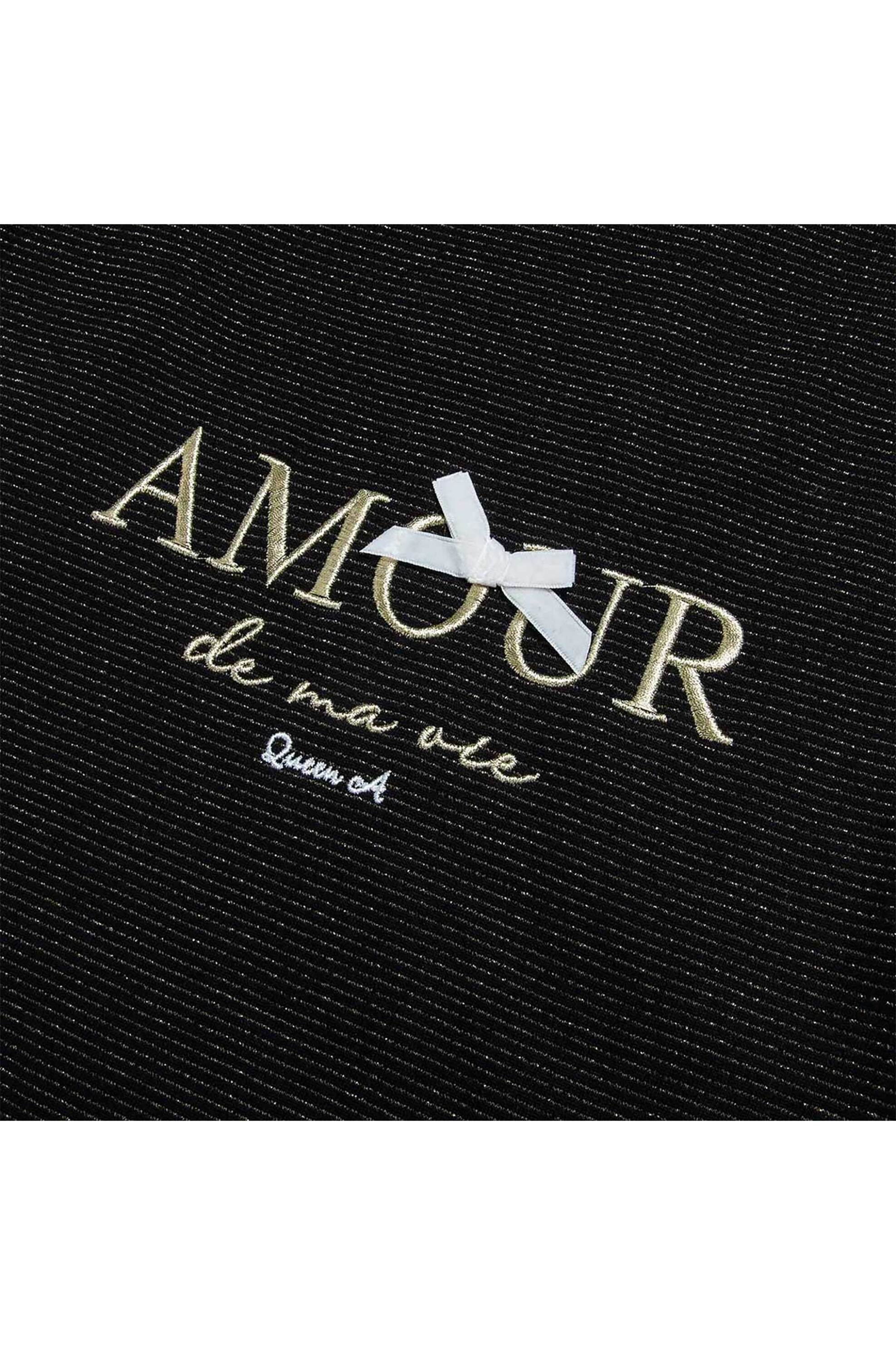 Alouette παιδικό φόρεμα φούτερ με μεταλλιζέ κέντημα - 00942101 Μαύρο φωτογραφία