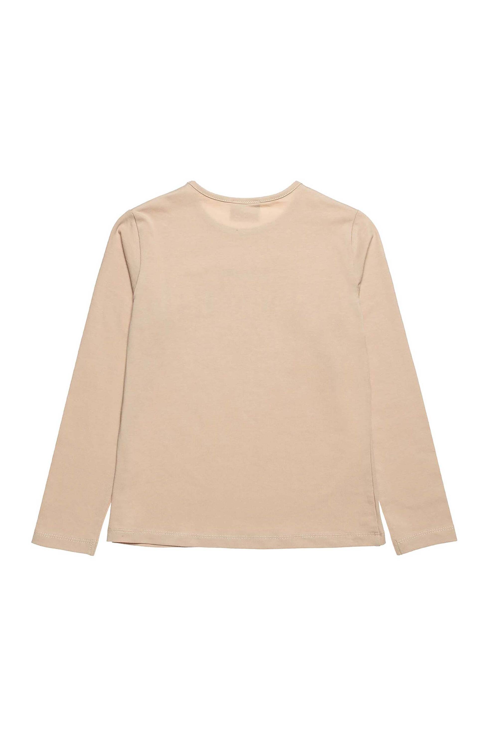 Alouette παιδική μπλούζα με παγιέτες και ανάγλυφα στοιχεία - 00922875 Μπεζ φωτογραφία