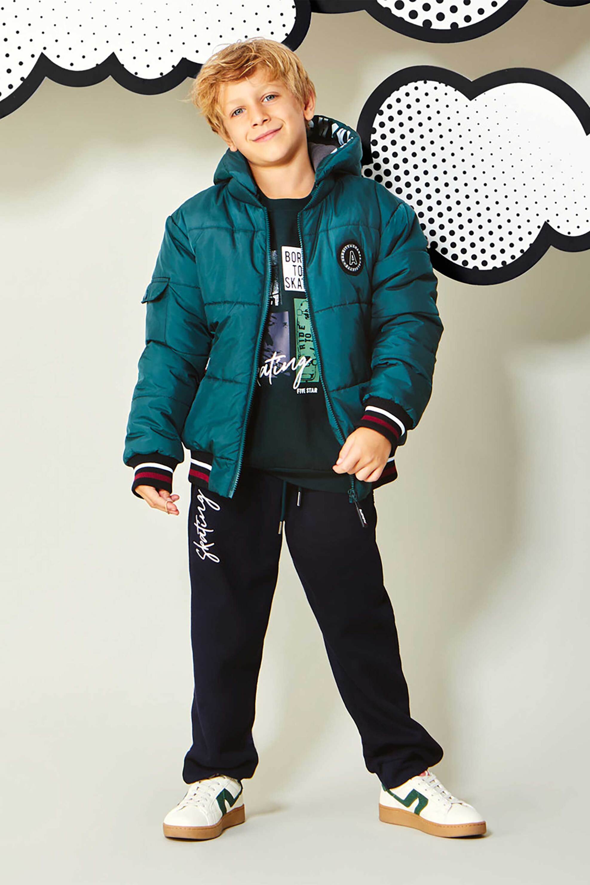 ALOUETTE Alouette σετ παιδική μπλούζα φούτερ με παντελόνι φόρμας (2 τεμάχια) - 00930955 Κυπαρισσί