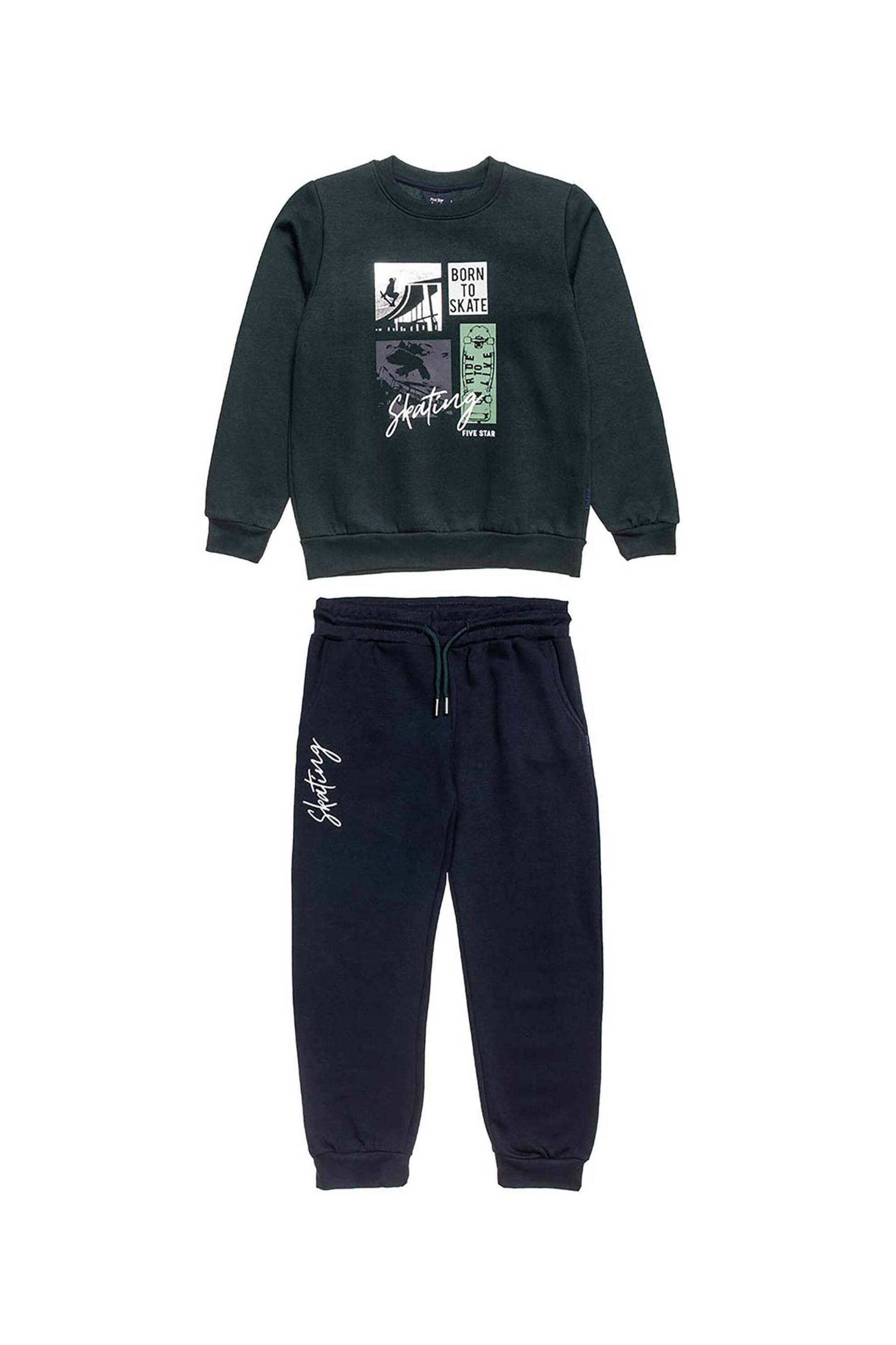 Alouette σετ παιδική μπλούζα φούτερ με παντελόνι φόρμας (2 τεμάχια) - 00930955 Κυπαρισσί φωτογραφία