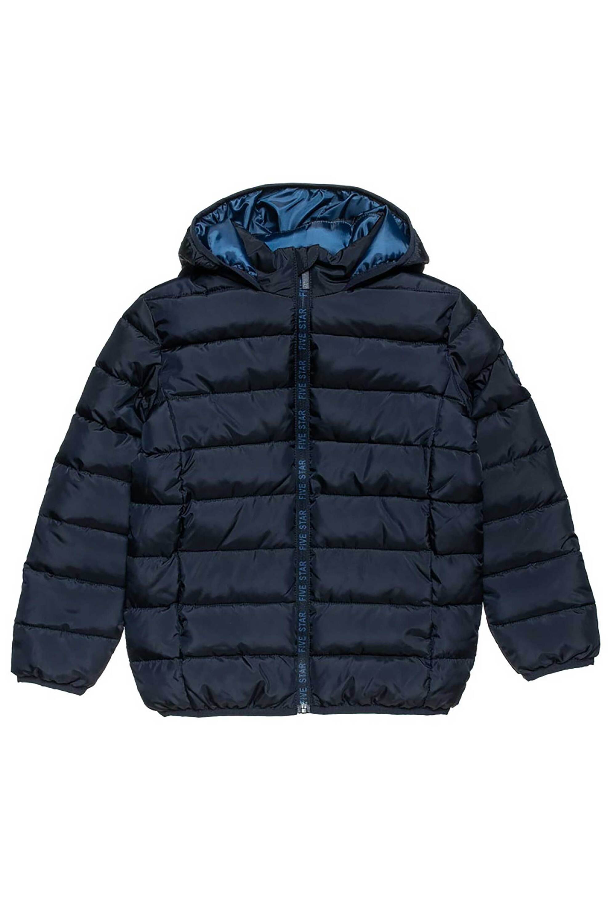 Alouette παιδικό μπουφάν με καπιτονέ σχέδιο και κουκούλα "Five Star" (6-16 ετών) - 00961685 Μπλε Σκούρο