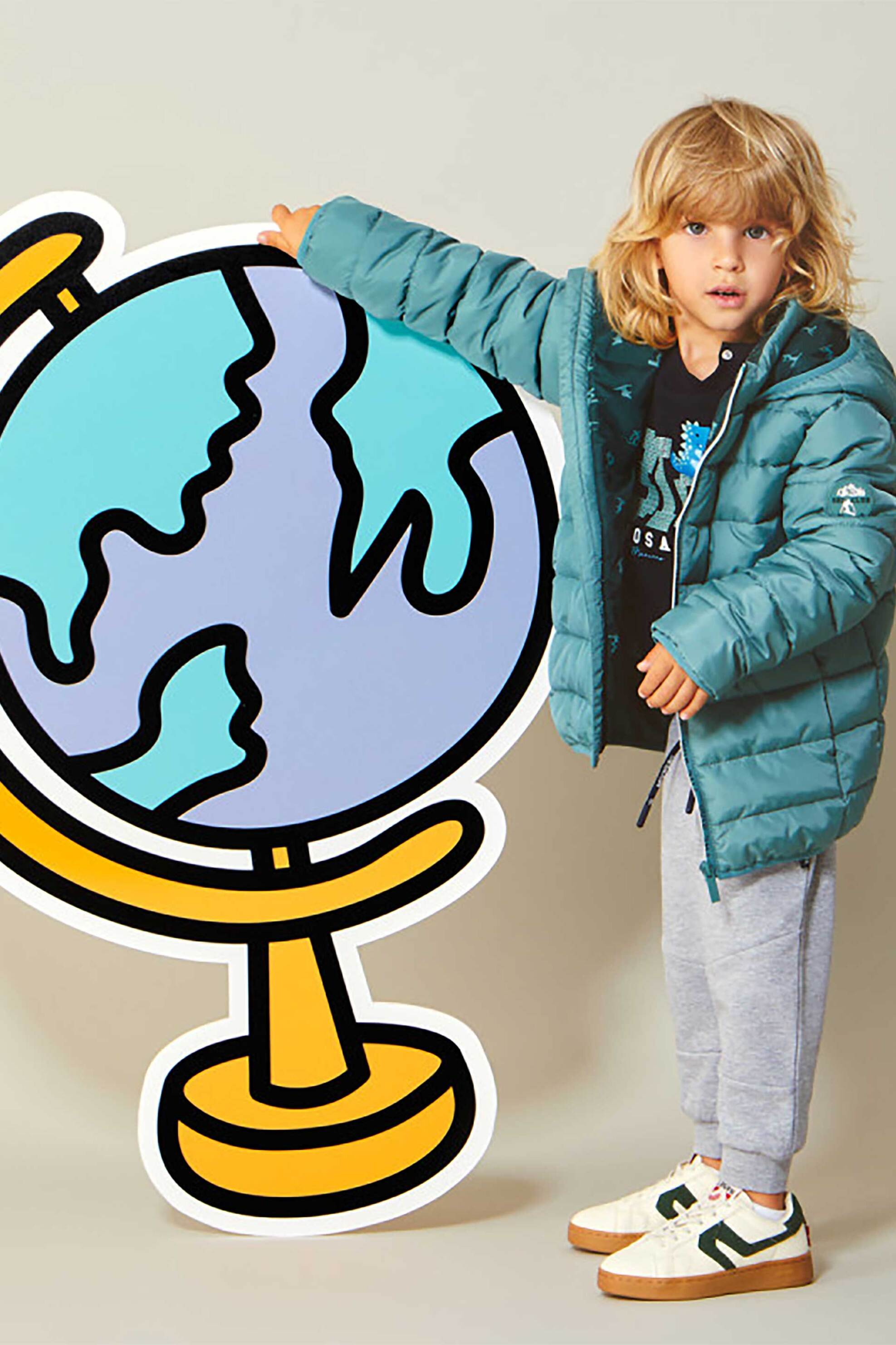 Alouette παιδικό μπουφάν με καπιτονέ σχέδιο και κουκούλα "Five Star" (18 μηνών-5 ετών) - 00261249 Σιελ