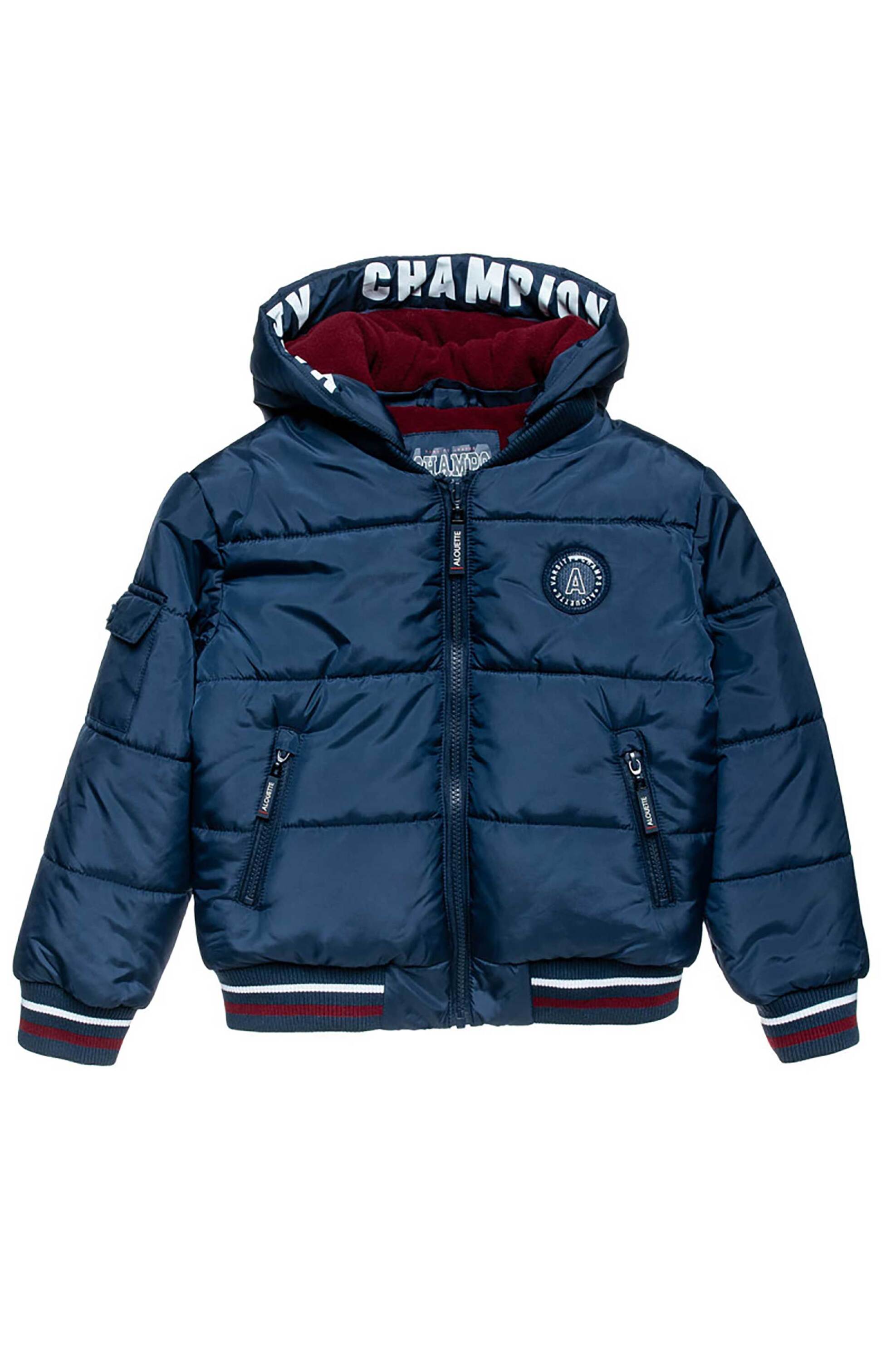 Alouette παιδικό μπουφάν με καπιτονέ σχέδιο και κουκούλα (12 μηνών-5 ετών) - 00261246 Μπλε Σκούρο