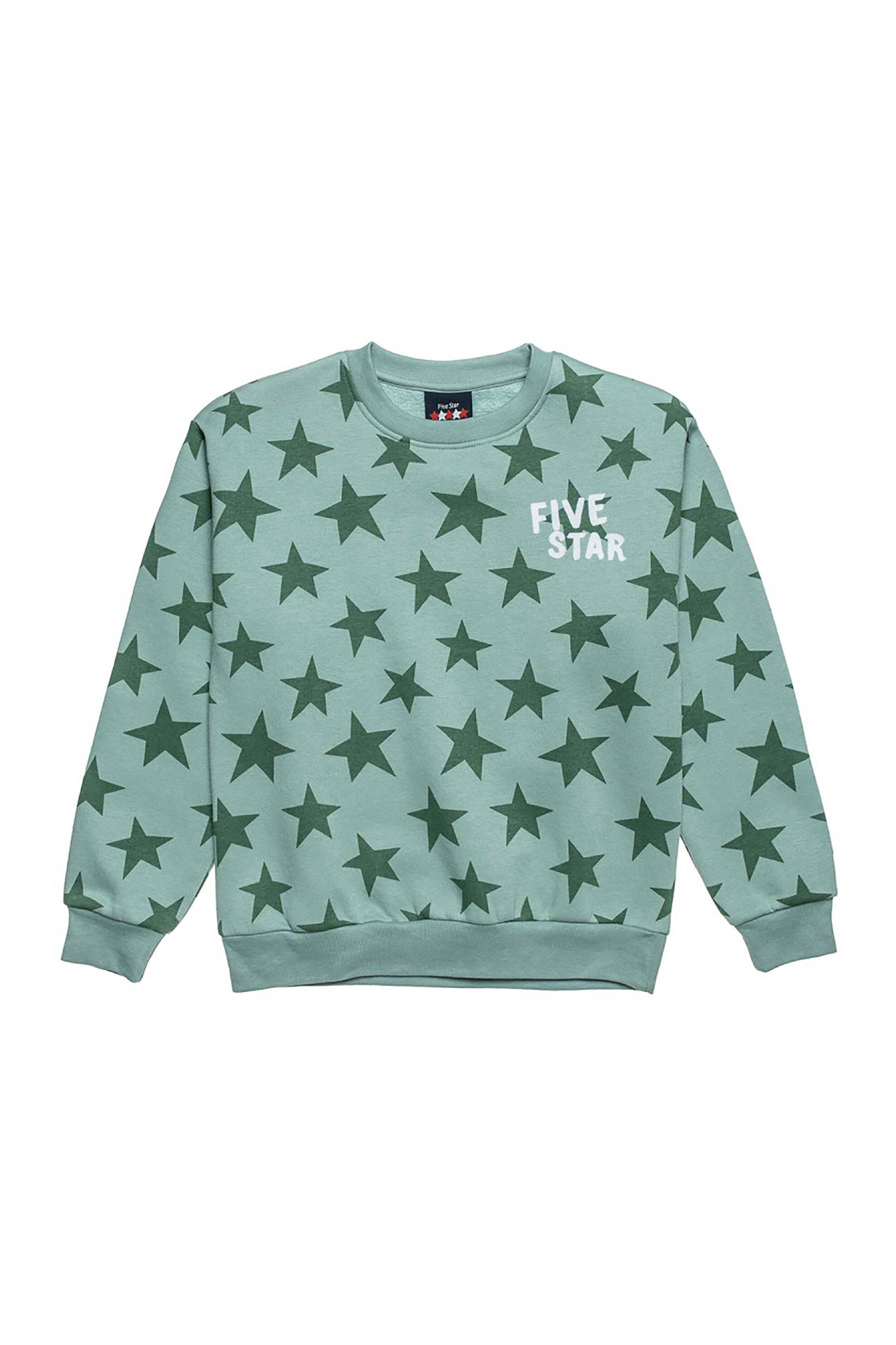 Alouette παιδική μπλούζα φούτερ με ανάγλυφο τύπωμα "Five Star" (12 μηνών-5 ετών) - 00221615 Μπλε Ραφ