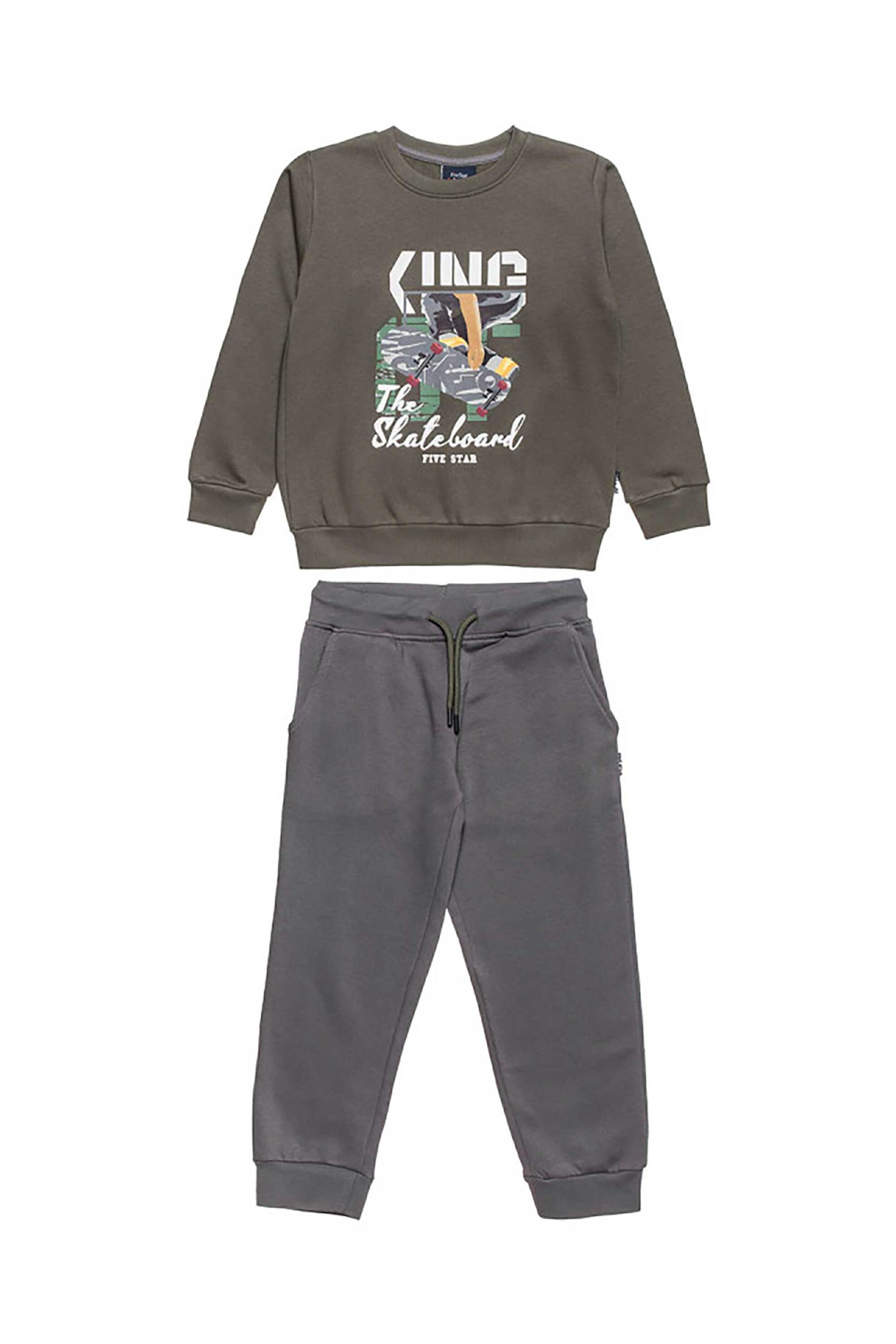 Alouette παιδικό σετ φόρμας "Five Star" (6-16 ετών) - 00930947 Χακί