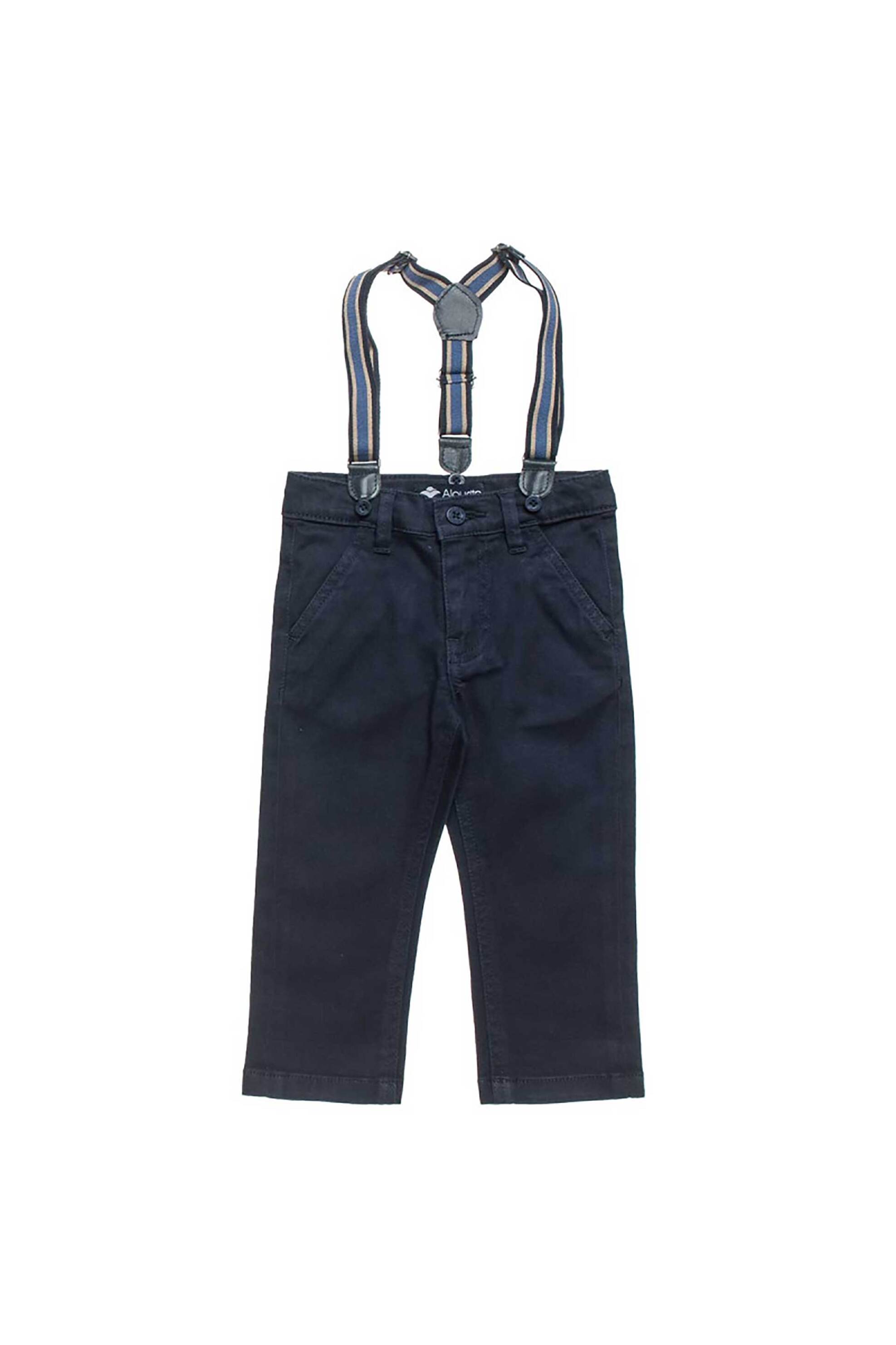 Alouette παιδικό παντελόνι chino με τιράντες (12 μηνών-5 ετών) - 00212394 Μπλε Σκούρο