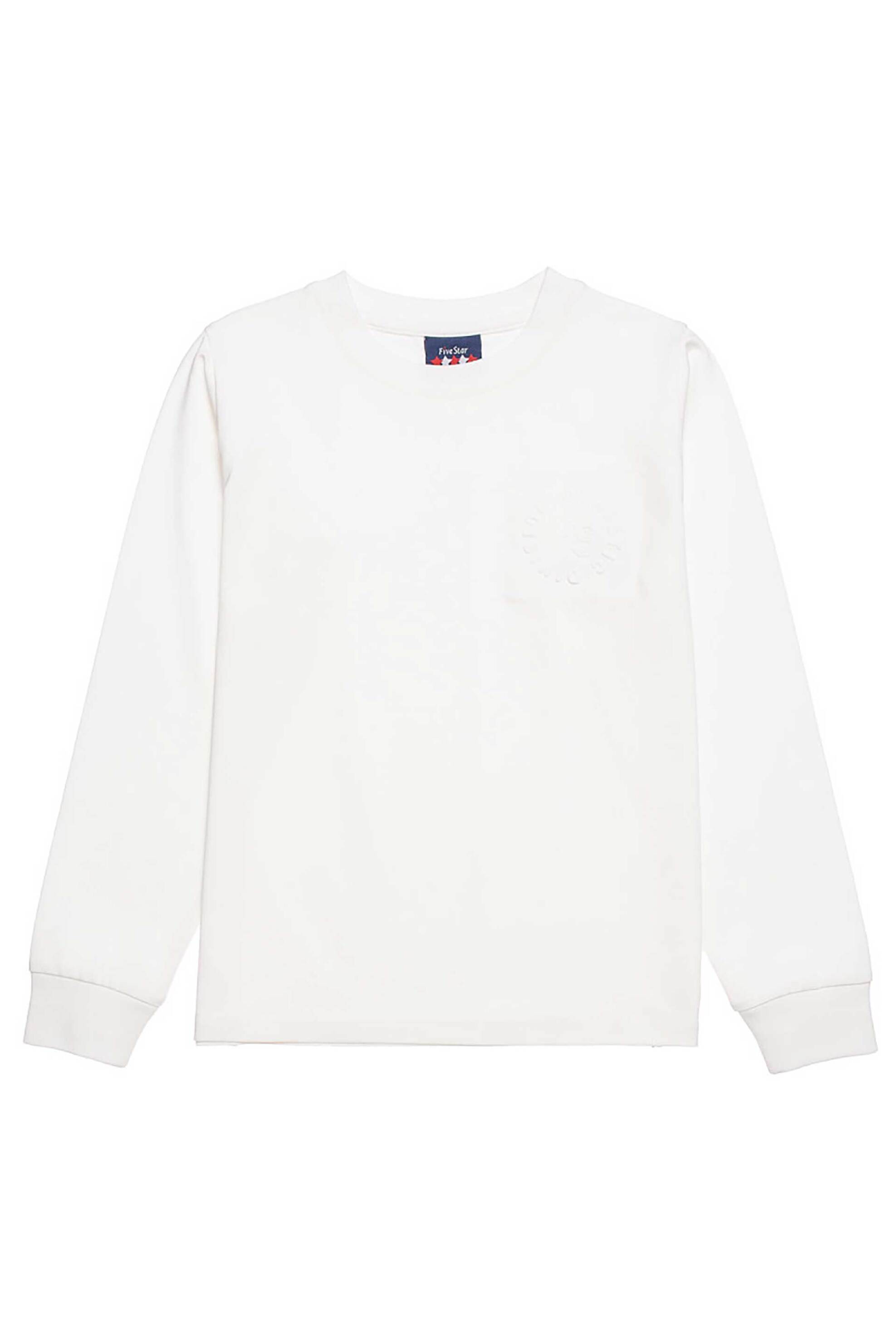 Alouette παιδική μπλούζα φούτερ με ανάγλυφο τύπωμα "Five Star" (6-16 ετών) - 00922872 Εκρού