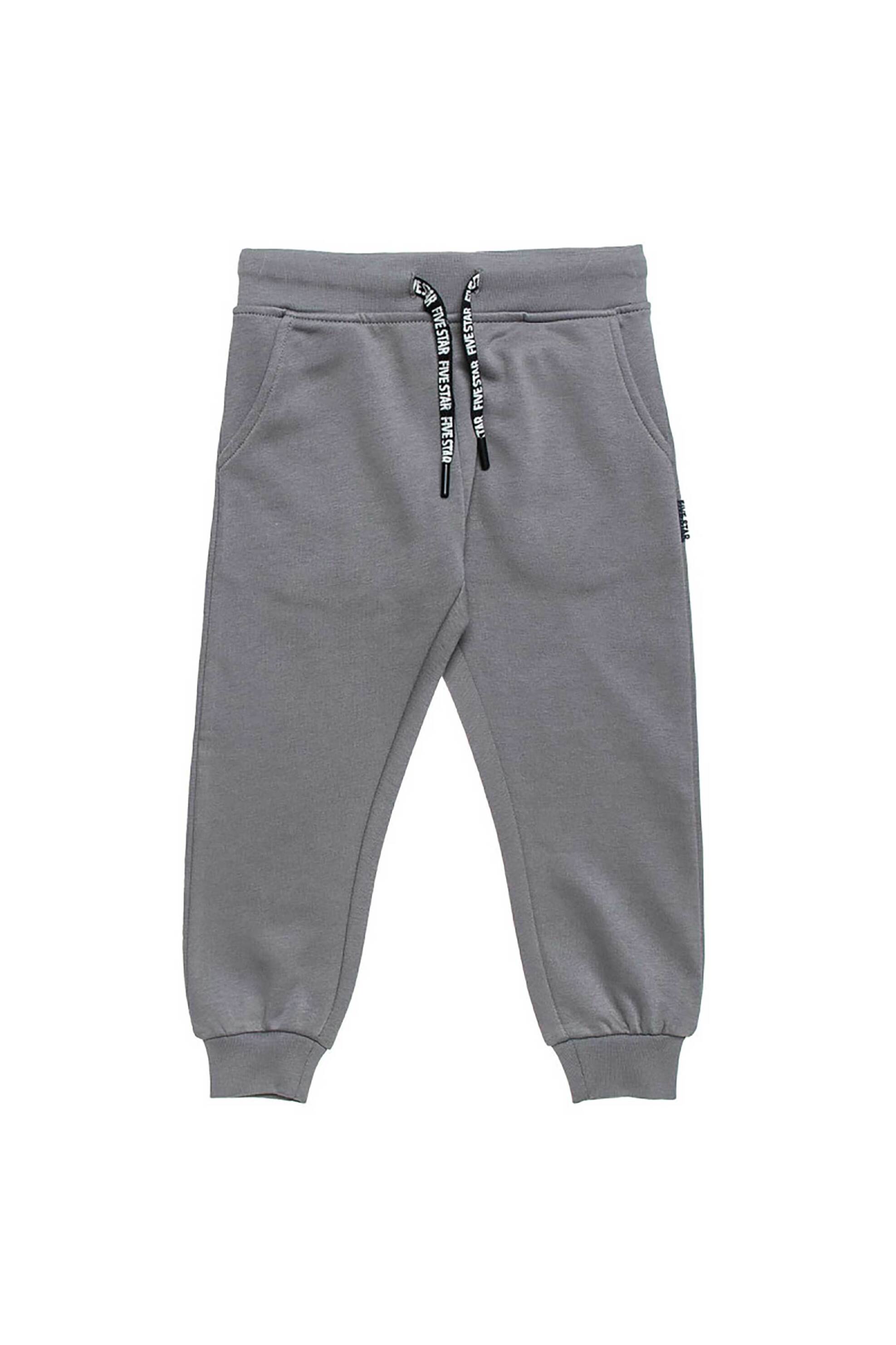 Alouette παιδικό παντελόνι φόρμας με τσέπες "Five Star" (12 μηνών - 5 ετών) - 00212376 Ανθρακί