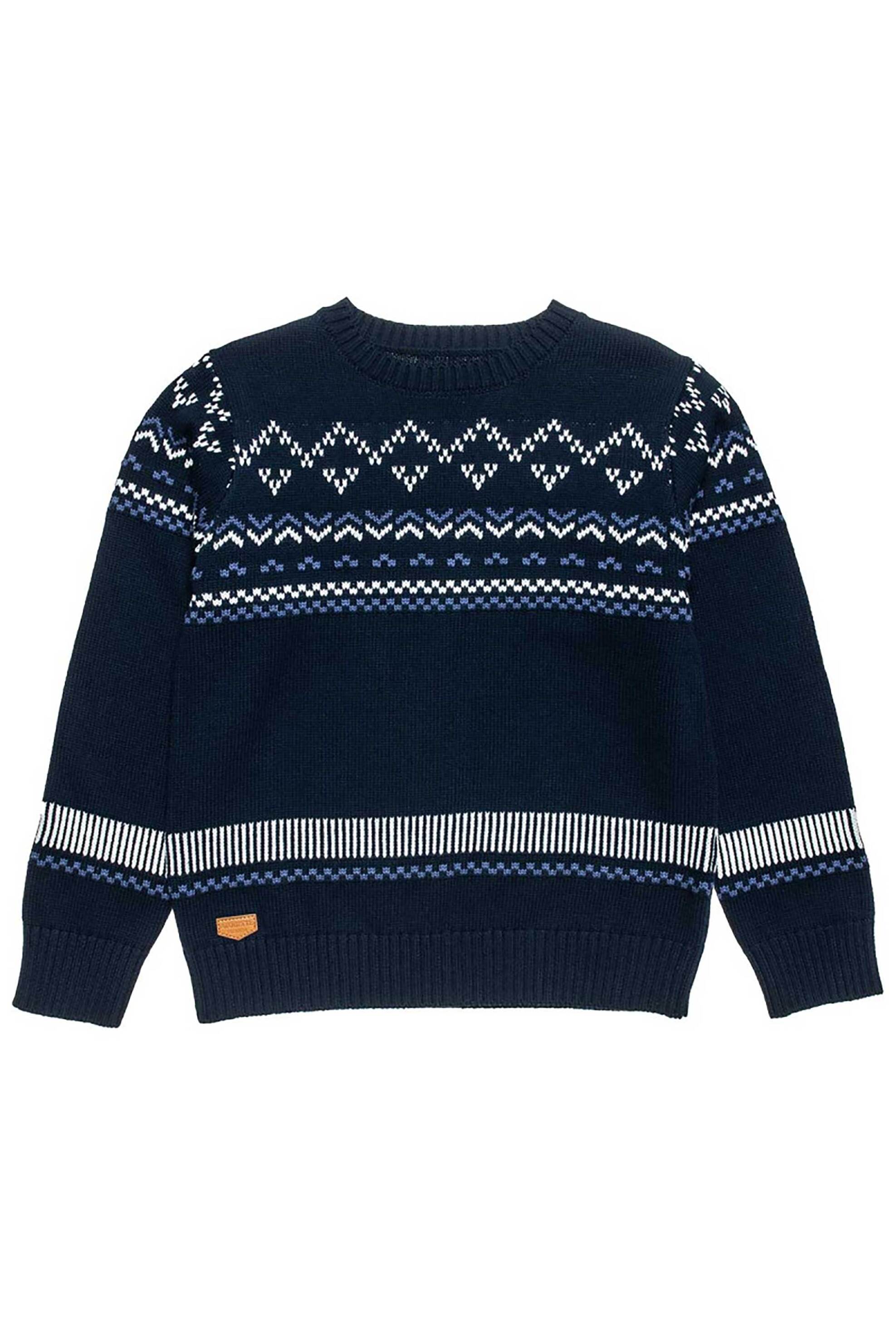 Alouette παιδικό πουλόβερ με γεωμετρικά σχήματα (6 - 14 ετών) - 00922892 Μπλε Σκούρο